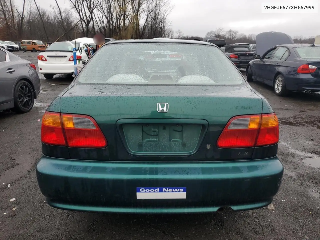 1999 Honda Civic Lx VIN: 2HGEJ6677XH567999 Lot: 48563535