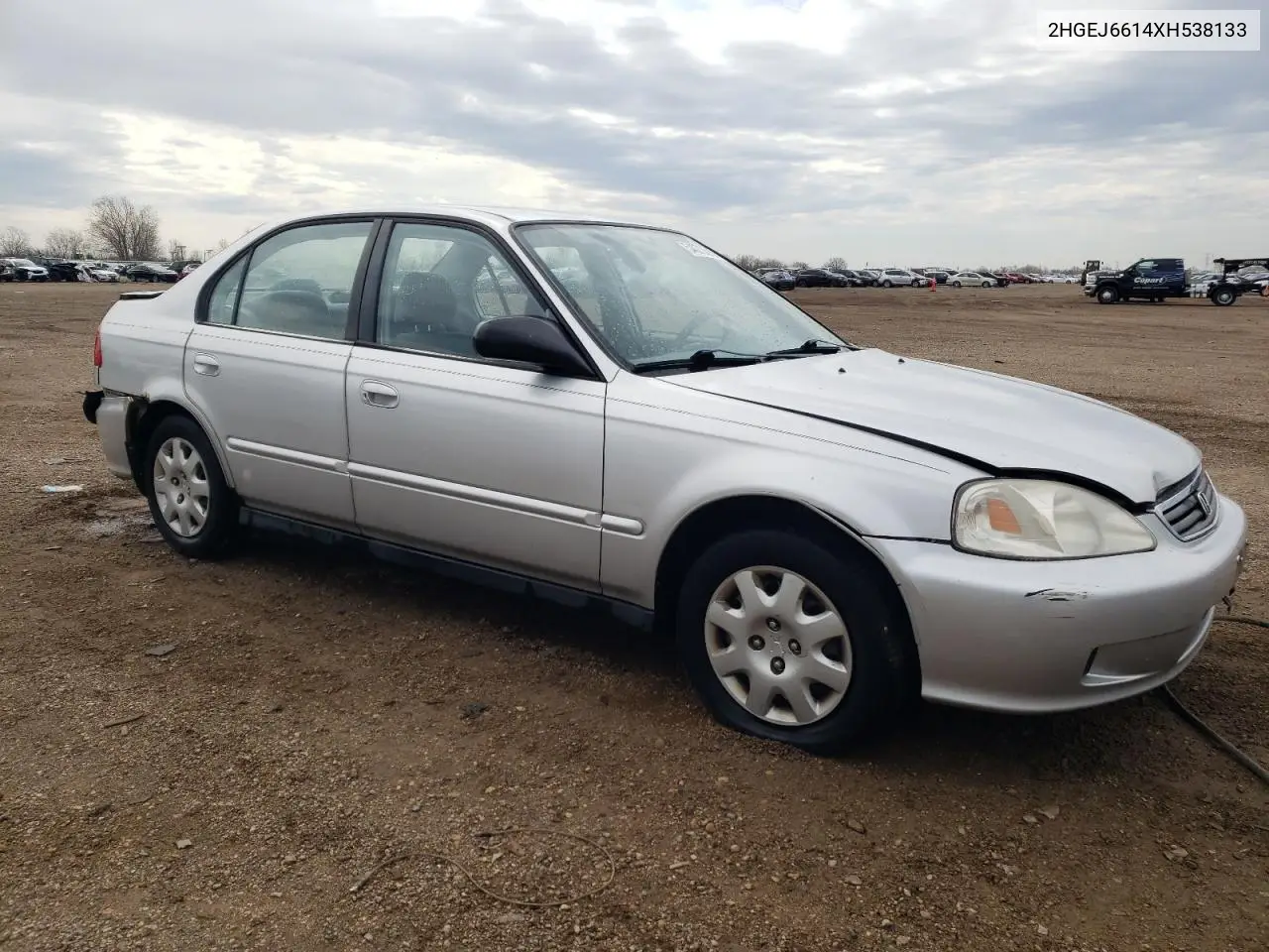 1999 Honda Civic Base VIN: 2HGEJ6614XH538133 Lot: 54073615