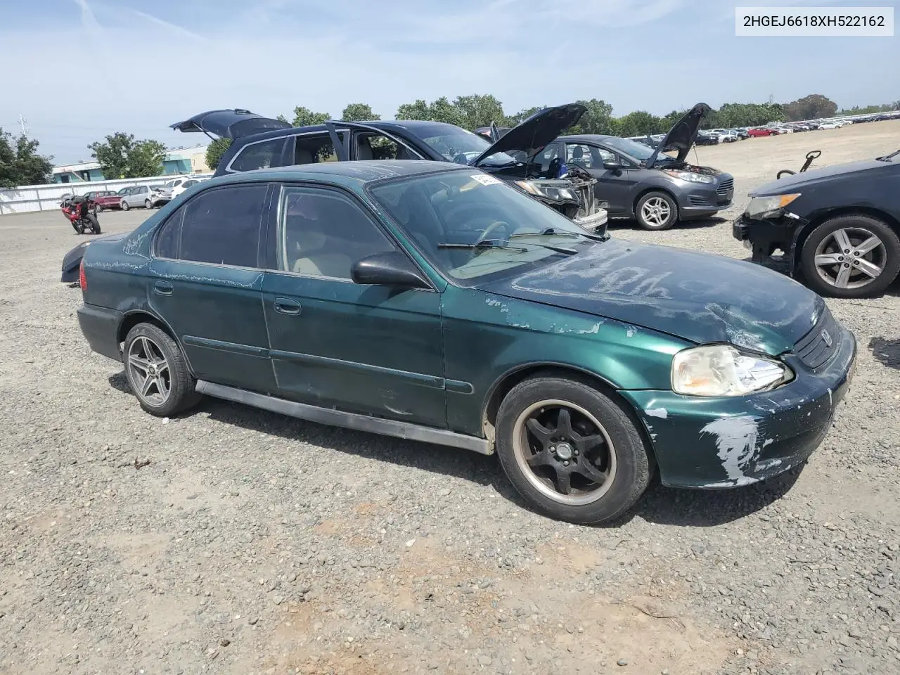1999 Honda Civic Base VIN: 2HGEJ6618XH522162 Lot: 54427665