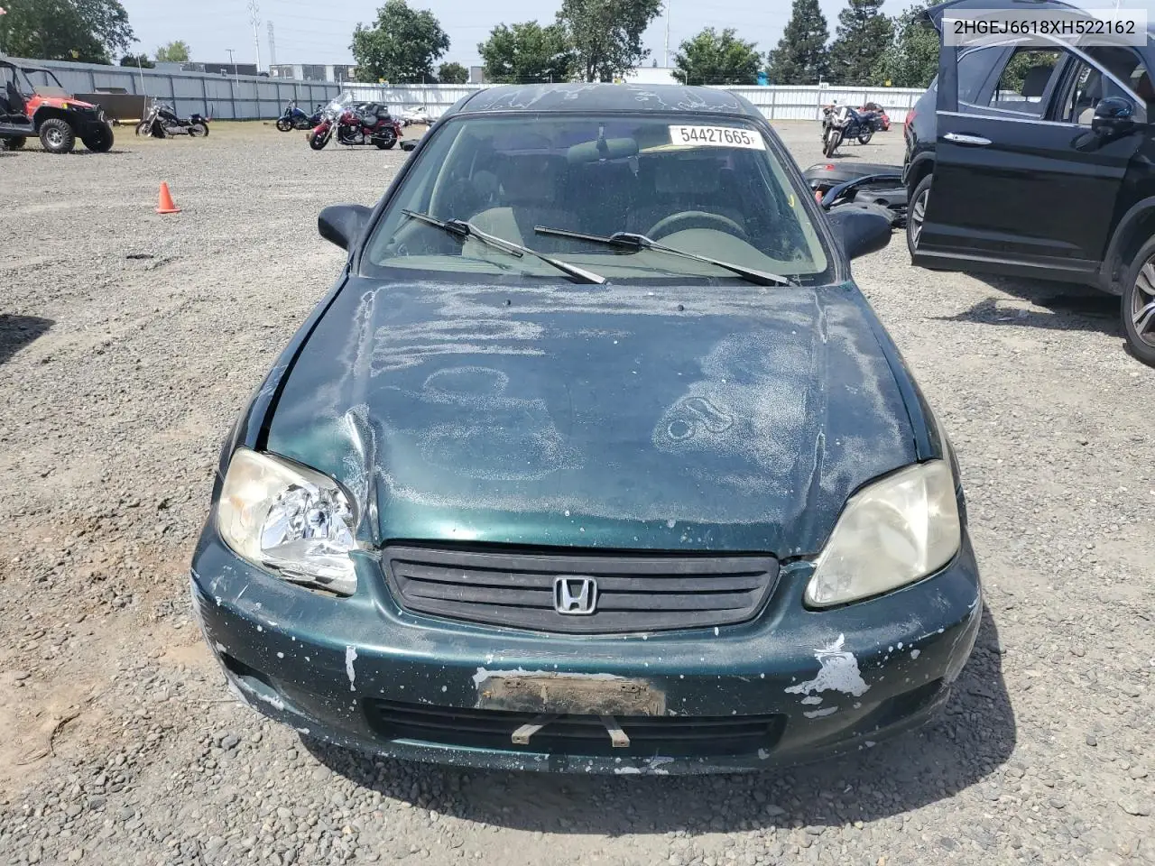 1999 Honda Civic Base VIN: 2HGEJ6618XH522162 Lot: 54427665