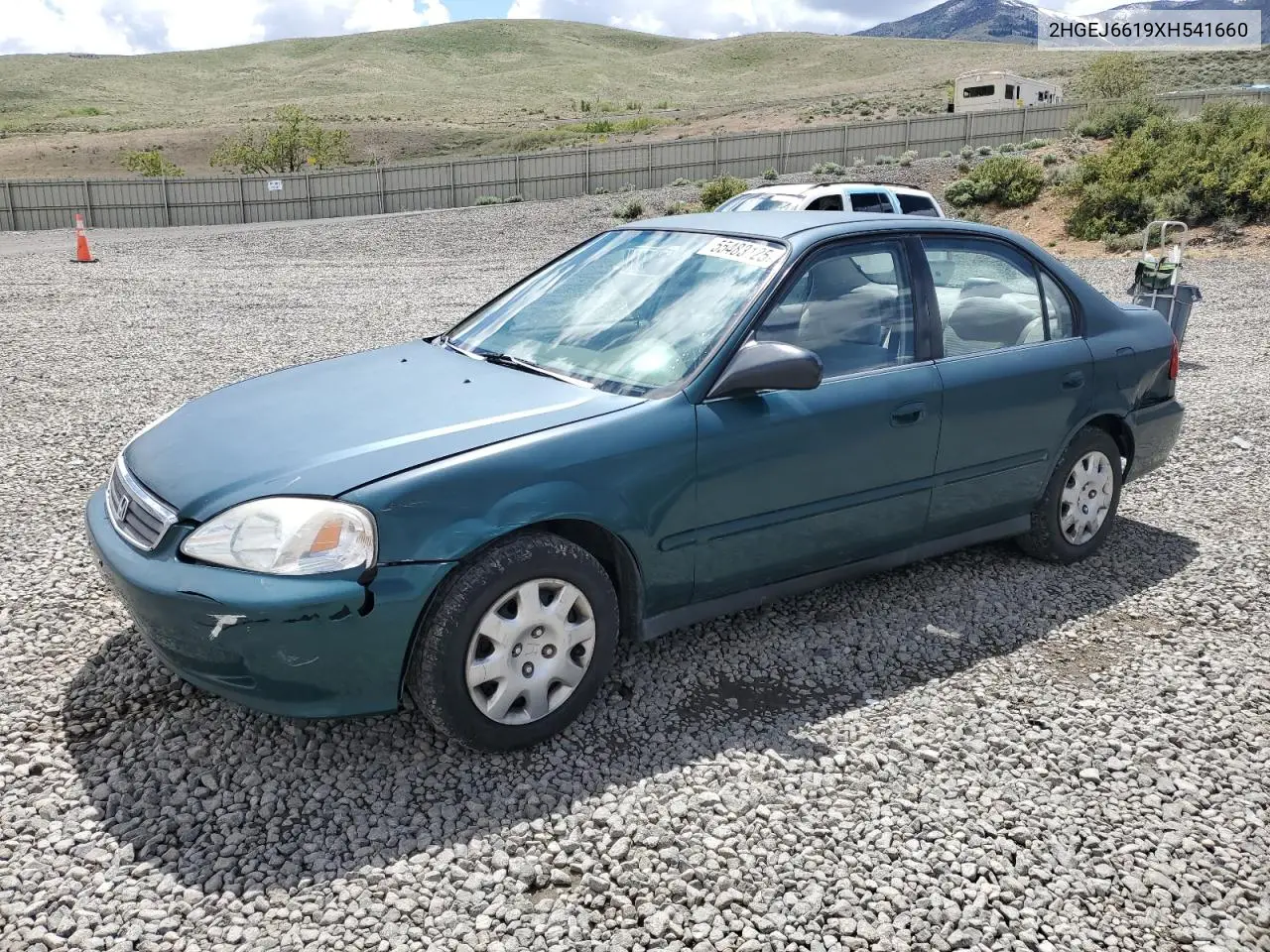 1999 Honda Civic Base VIN: 2HGEJ6619XH541660 Lot: 55483125