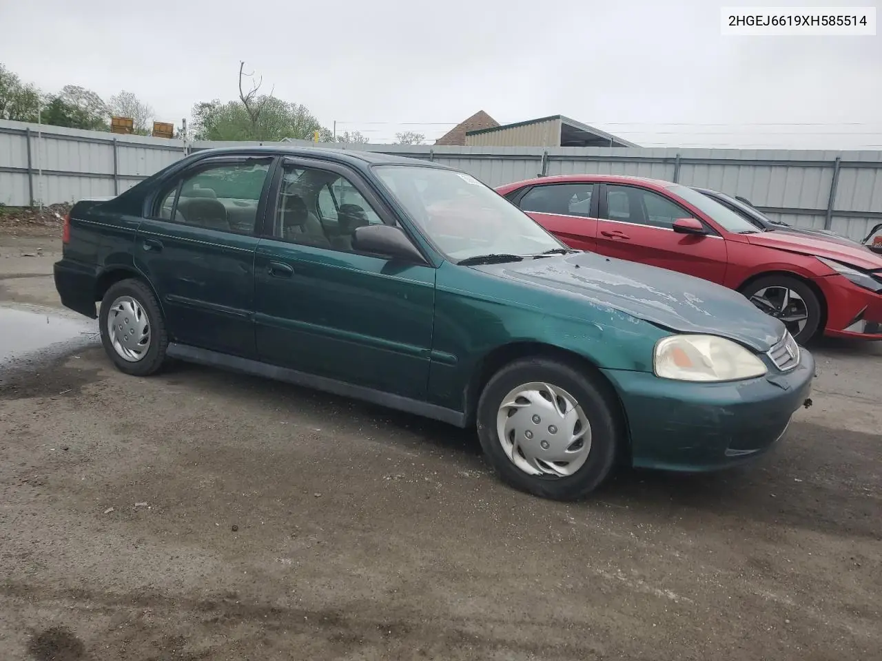1999 Honda Civic Base VIN: 2HGEJ6619XH585514 Lot: 55683885