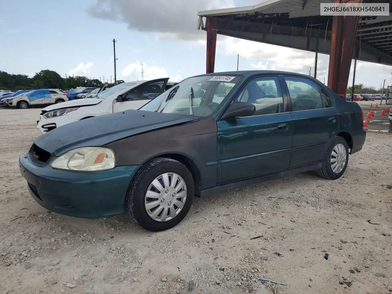 1999 Honda Civic Base VIN: 2HGEJ6618XH540841 Lot: 55841745