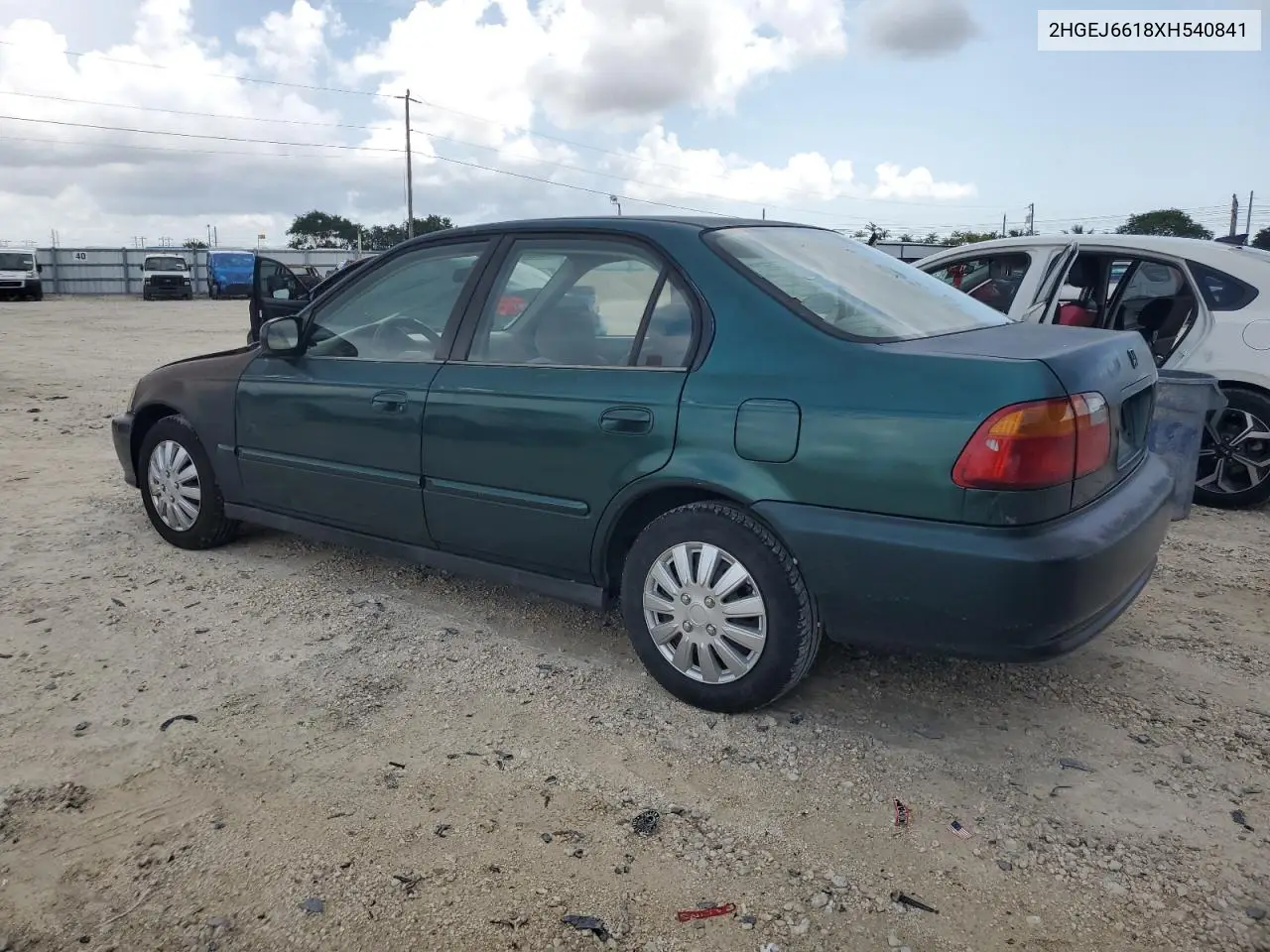 1999 Honda Civic Base VIN: 2HGEJ6618XH540841 Lot: 55841745