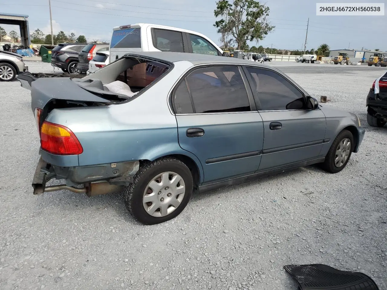 1999 Honda Civic Lx VIN: 2HGEJ6672XH560538 Lot: 55954395