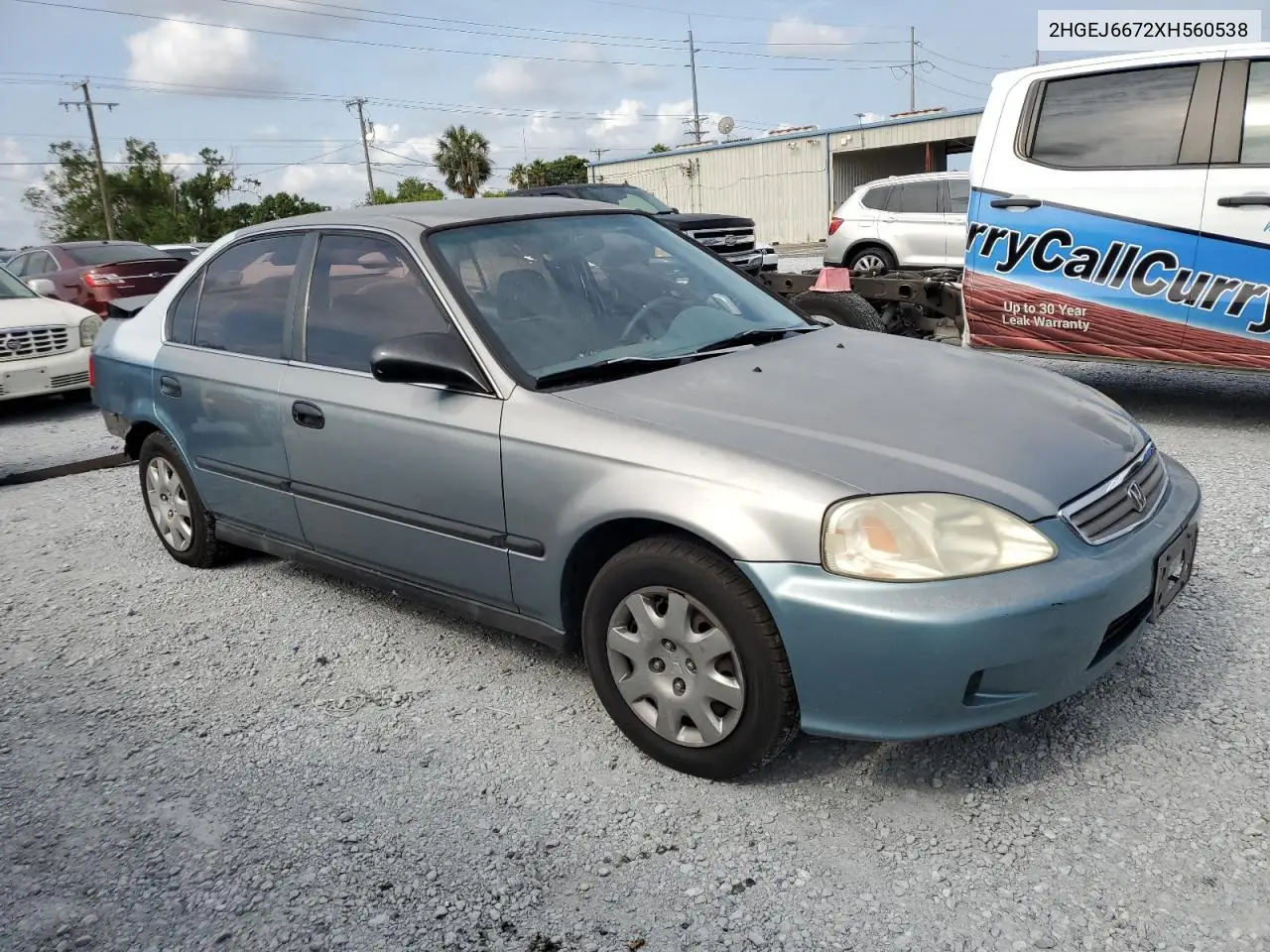 1999 Honda Civic Lx VIN: 2HGEJ6672XH560538 Lot: 55954395