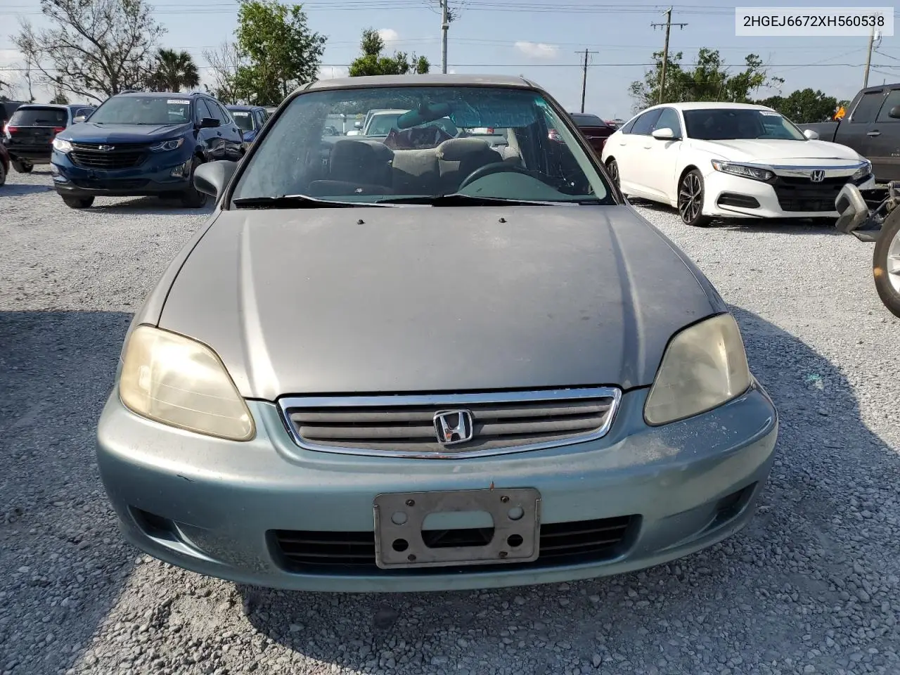 1999 Honda Civic Lx VIN: 2HGEJ6672XH560538 Lot: 55954395