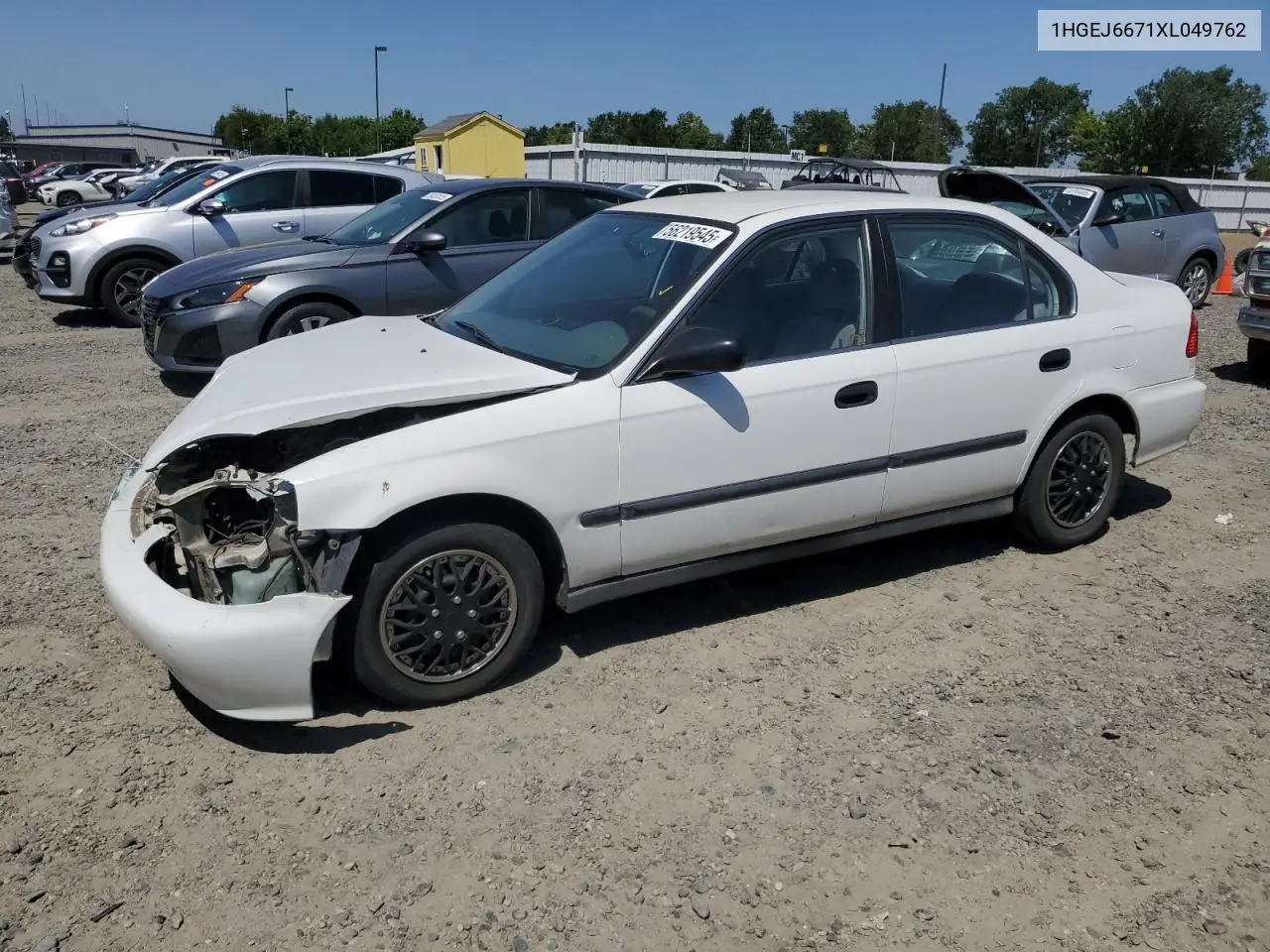 1999 Honda Civic Lx VIN: 1HGEJ6671XL049762 Lot: 56219545