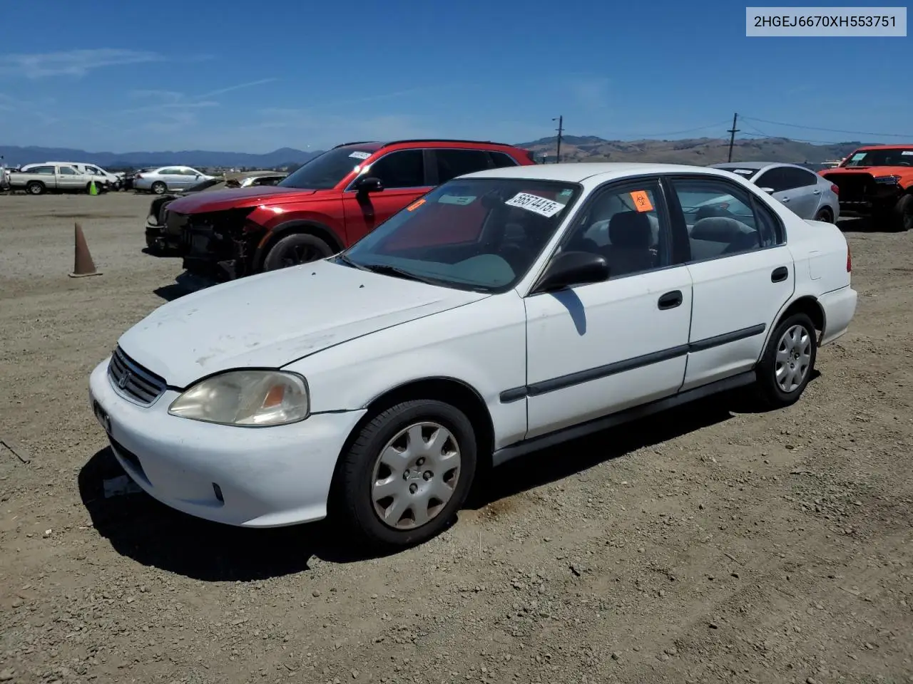1999 Honda Civic Lx VIN: 2HGEJ6670XH553751 Lot: 56574415