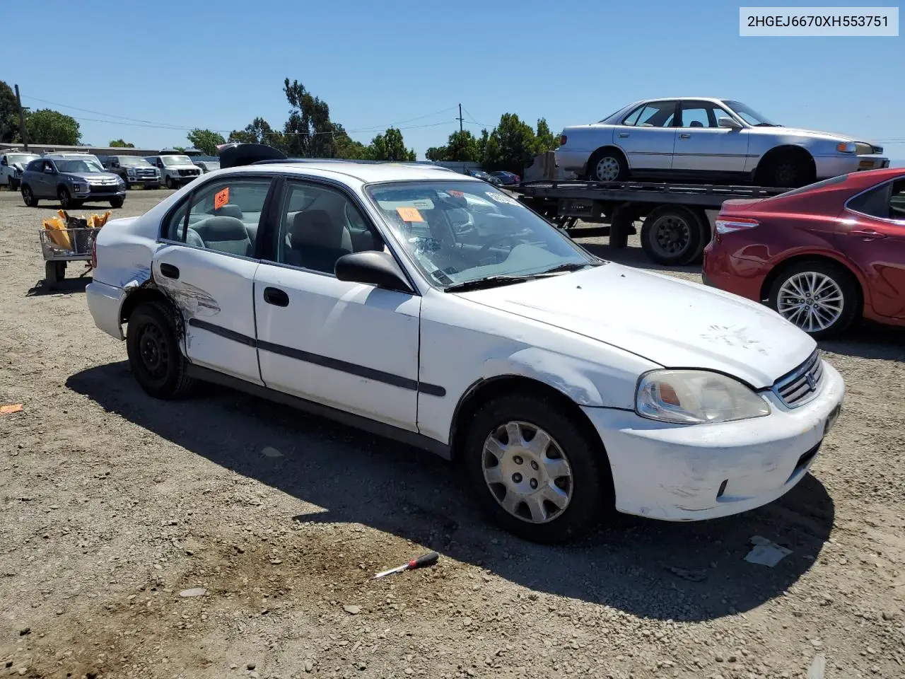 1999 Honda Civic Lx VIN: 2HGEJ6670XH553751 Lot: 56574415