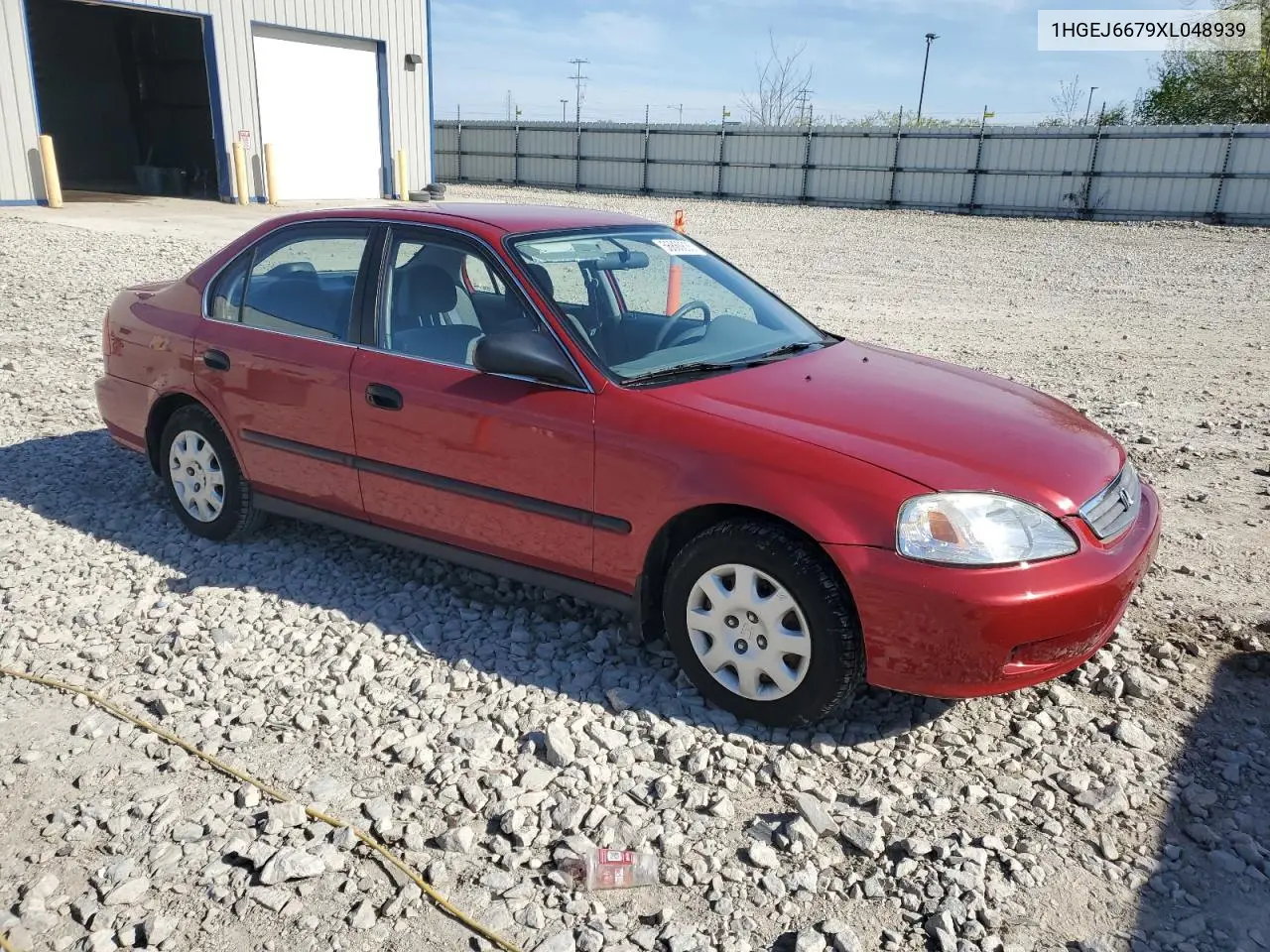 1999 Honda Civic Lx VIN: 1HGEJ6679XL048939 Lot: 56860835
