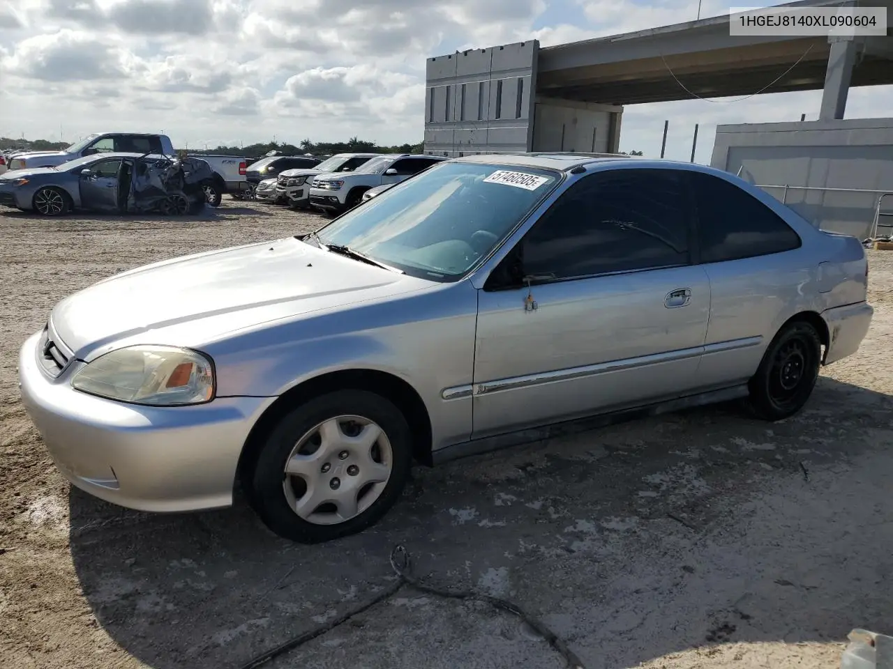 1999 Honda Civic Ex VIN: 1HGEJ8140XL090604 Lot: 57460505