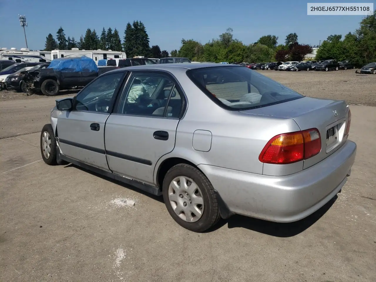 1999 Honda Civic Lx VIN: 2HGEJ6577XH551108 Lot: 60708565