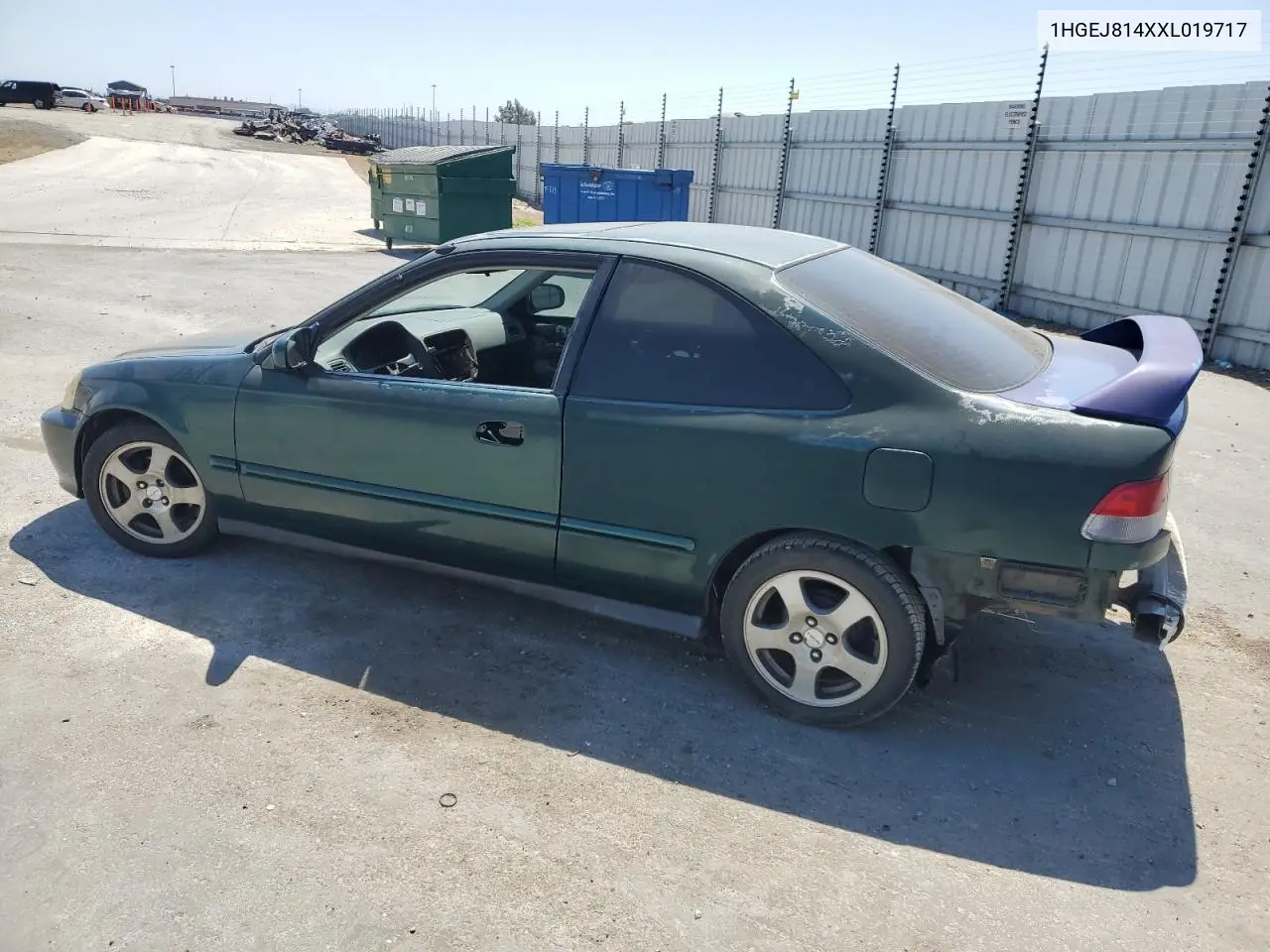 1999 Honda Civic Ex VIN: 1HGEJ814XXL019717 Lot: 60753645