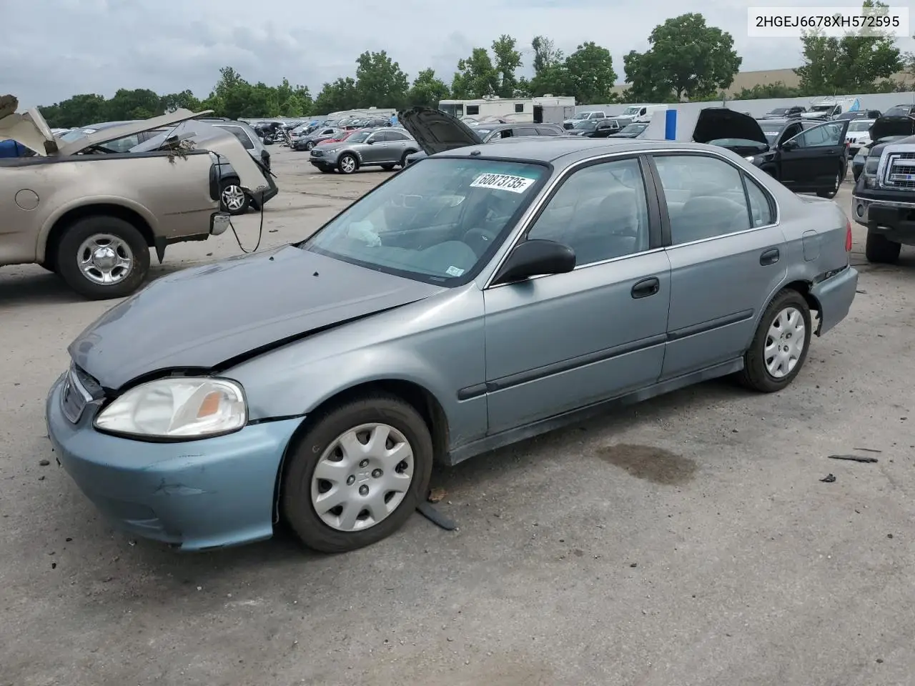 1999 Honda Civic Lx VIN: 2HGEJ6678XH572595 Lot: 60873735