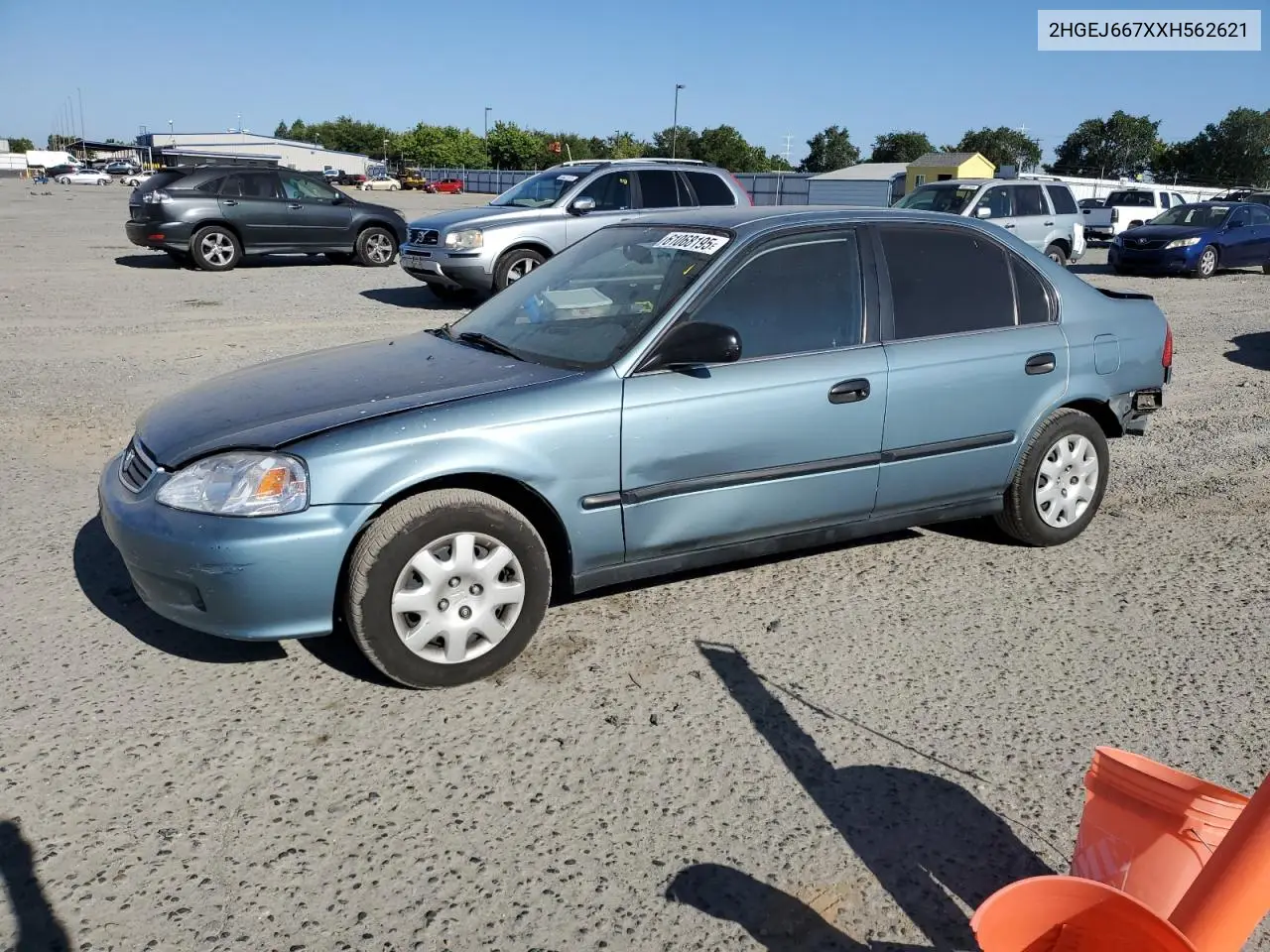 1999 Honda Civic Lx VIN: 2HGEJ667XXH562621 Lot: 61068195
