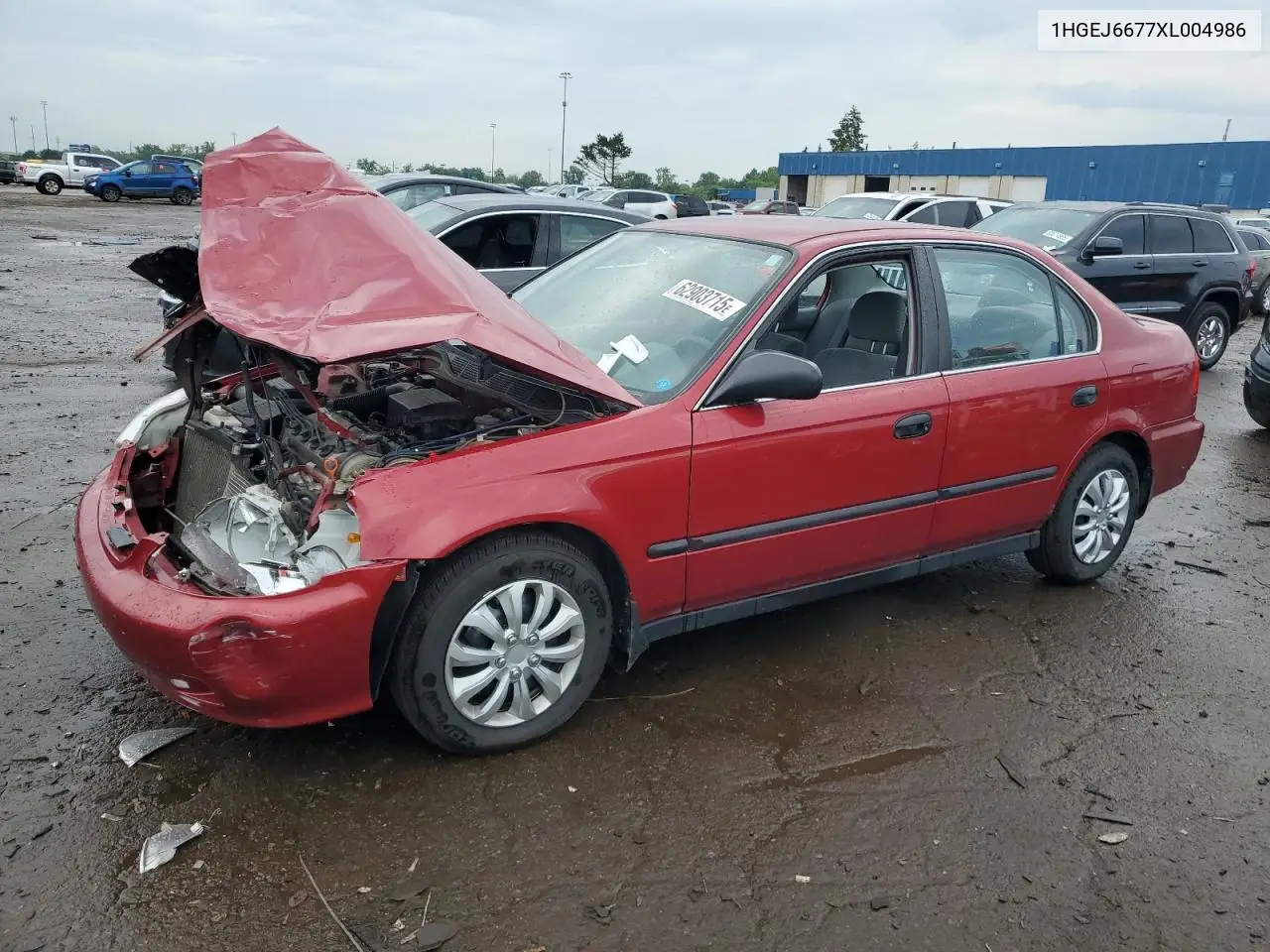 1999 Honda Civic Lx VIN: 1HGEJ6677XL004986 Lot: 62903715