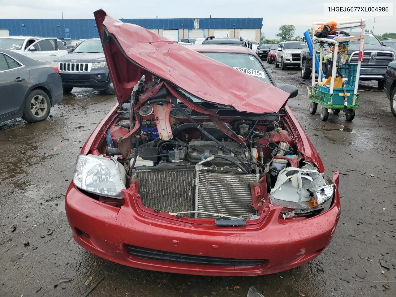 1999 Honda Civic Lx VIN: 1HGEJ6677XL004986 Lot: 62903715