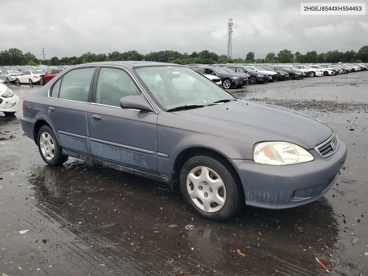 1999 Honda Civic Ex VIN: 2HGEJ8544XH554453 Lot: 63164935