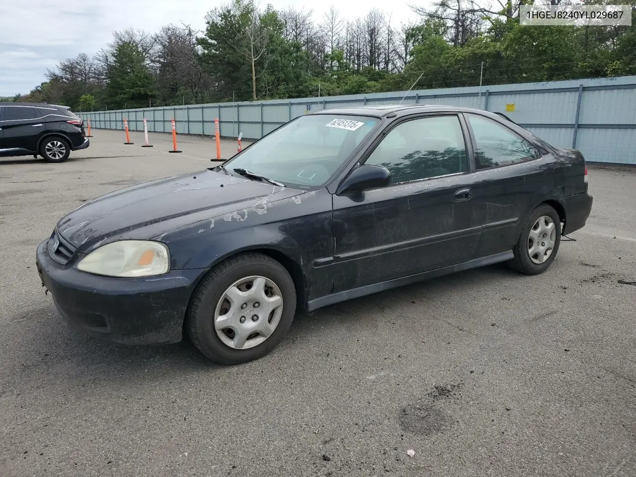 2000 Honda Civic Ex VIN: 1HGEJ8240YL029687 Lot: 62451315
