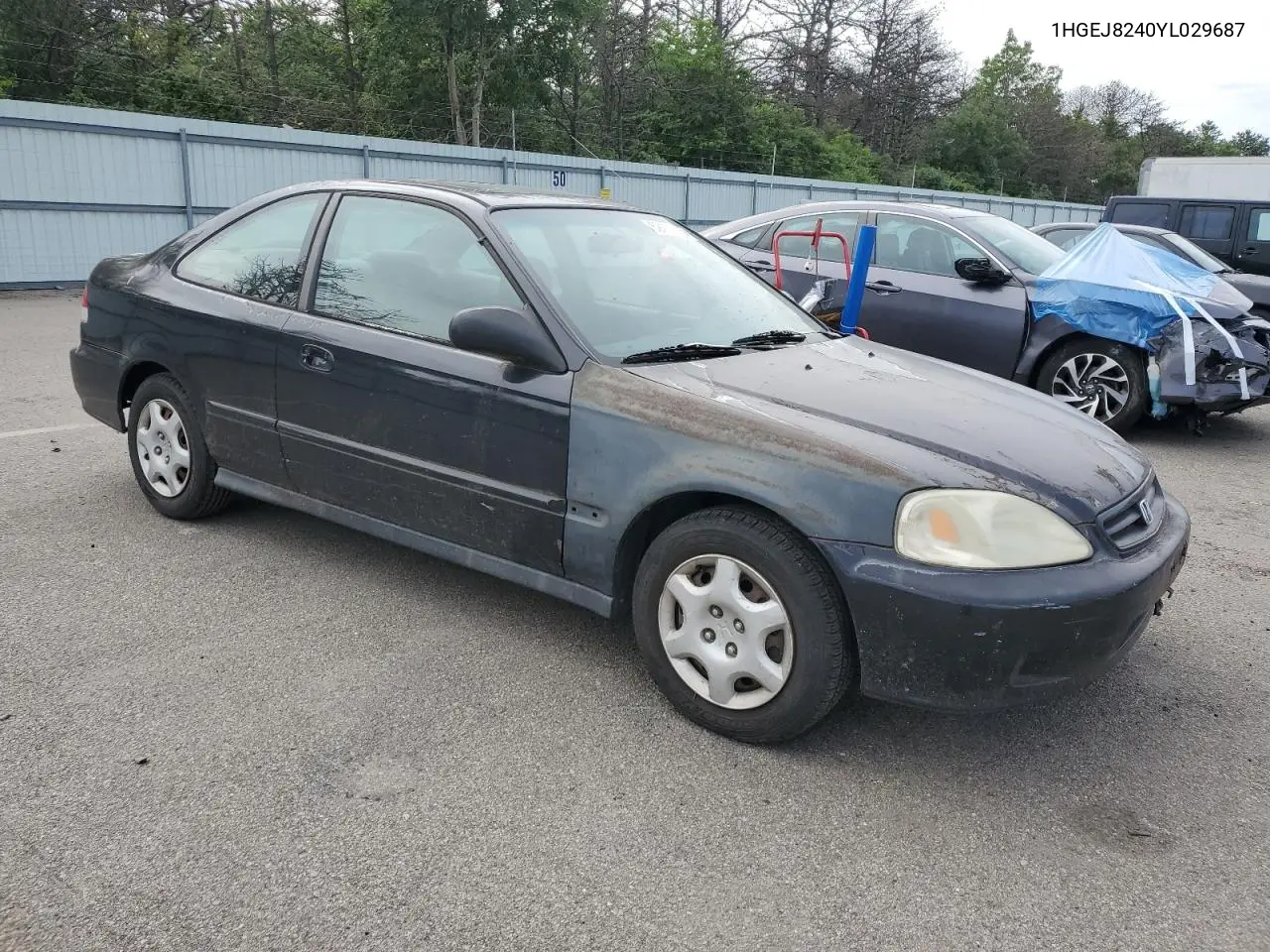 2000 Honda Civic Ex VIN: 1HGEJ8240YL029687 Lot: 62451315
