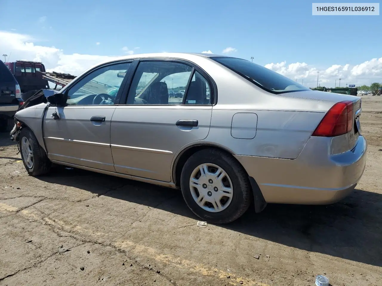 2001 Honda Civic Lx VIN: 1HGES16591L036912 Lot: 55562945