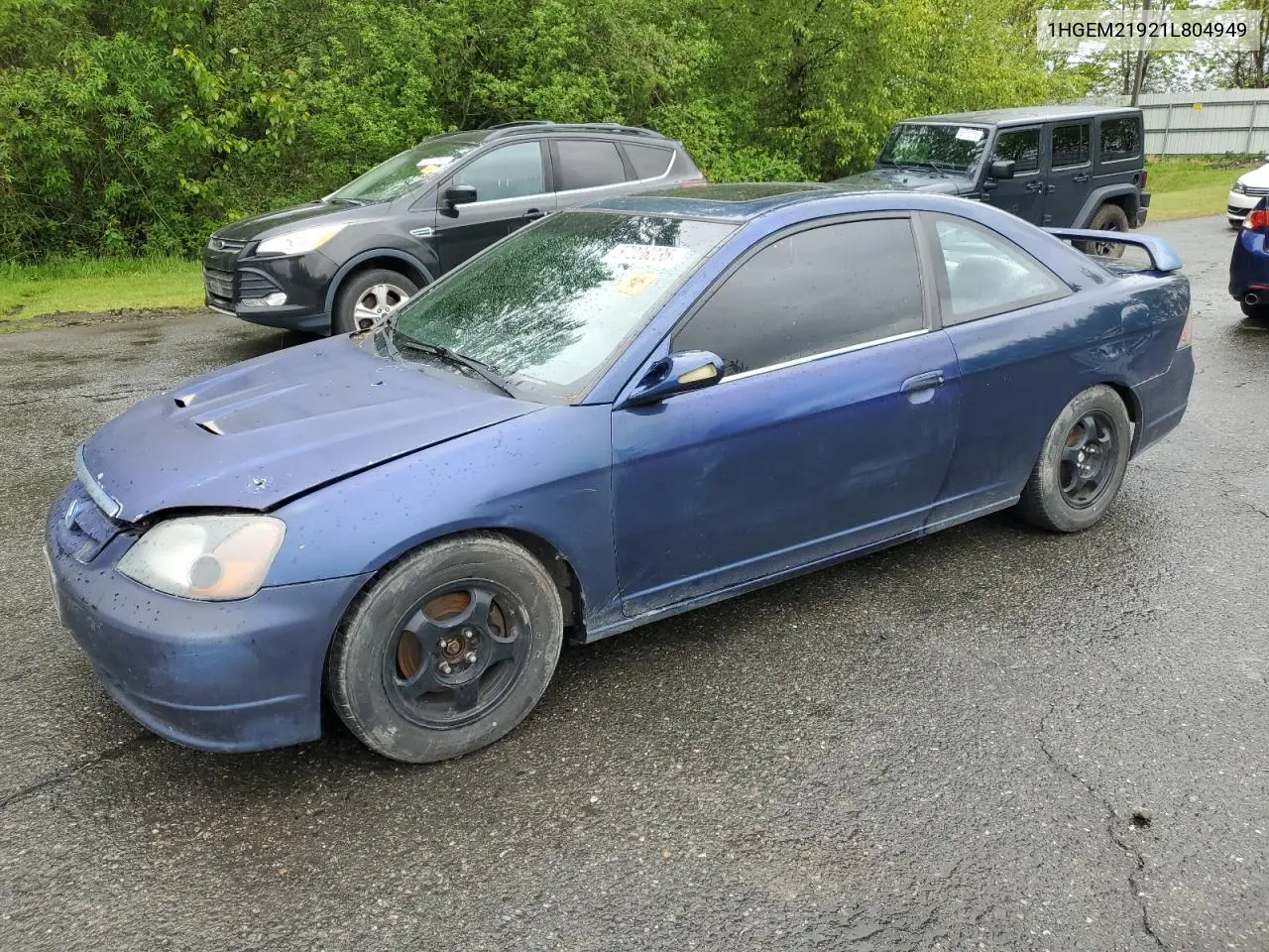 2001 Honda Civic Si VIN: 1HGEM21921L804949 Lot: 57226235