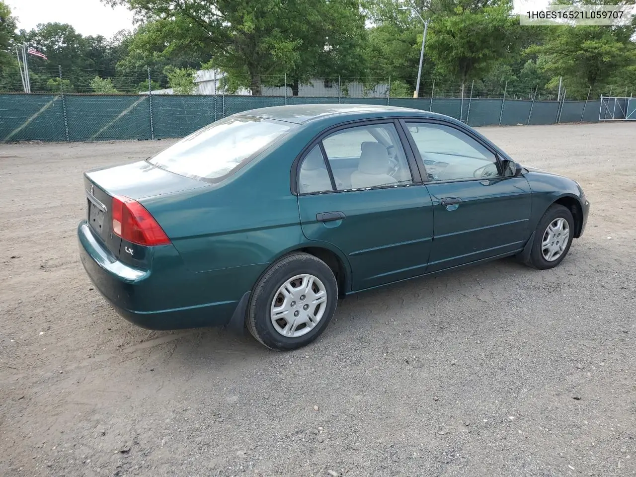 2001 Honda Civic Lx VIN: 1HGES16521L059707 Lot: 62904995