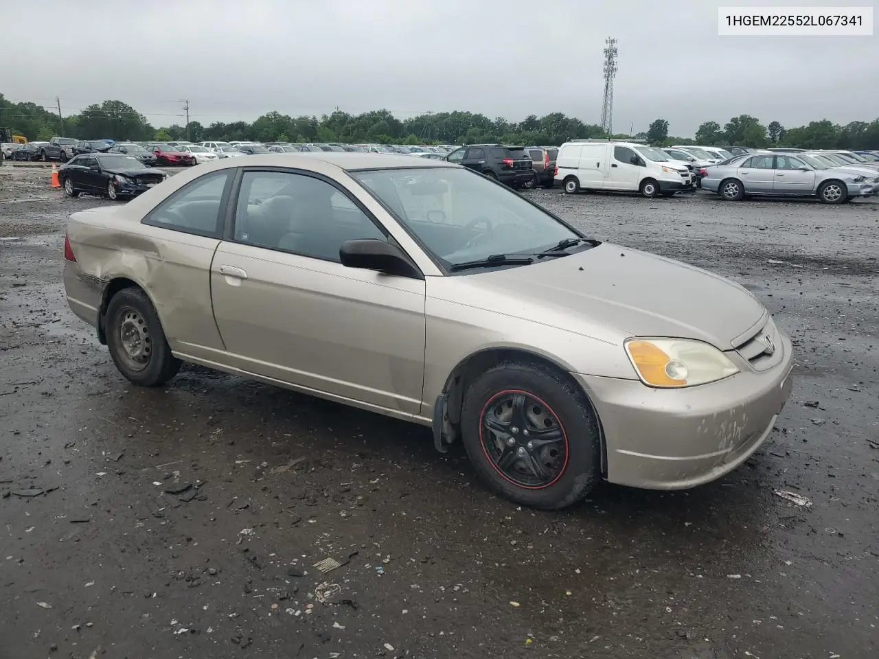2002 Honda Civic Lx VIN: 1HGEM22552L067341 Lot: 56522155