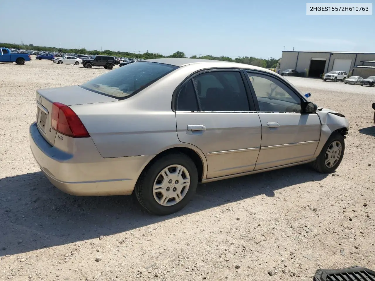 2002 Honda Civic Lx VIN: 2HGES15572H610763 Lot: 56901625