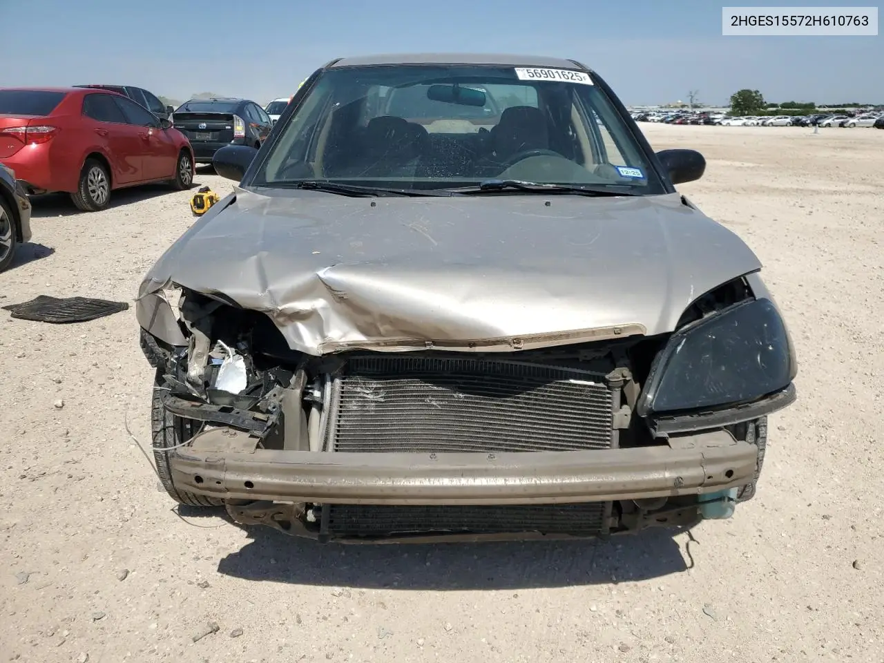 2002 Honda Civic Lx VIN: 2HGES15572H610763 Lot: 56901625