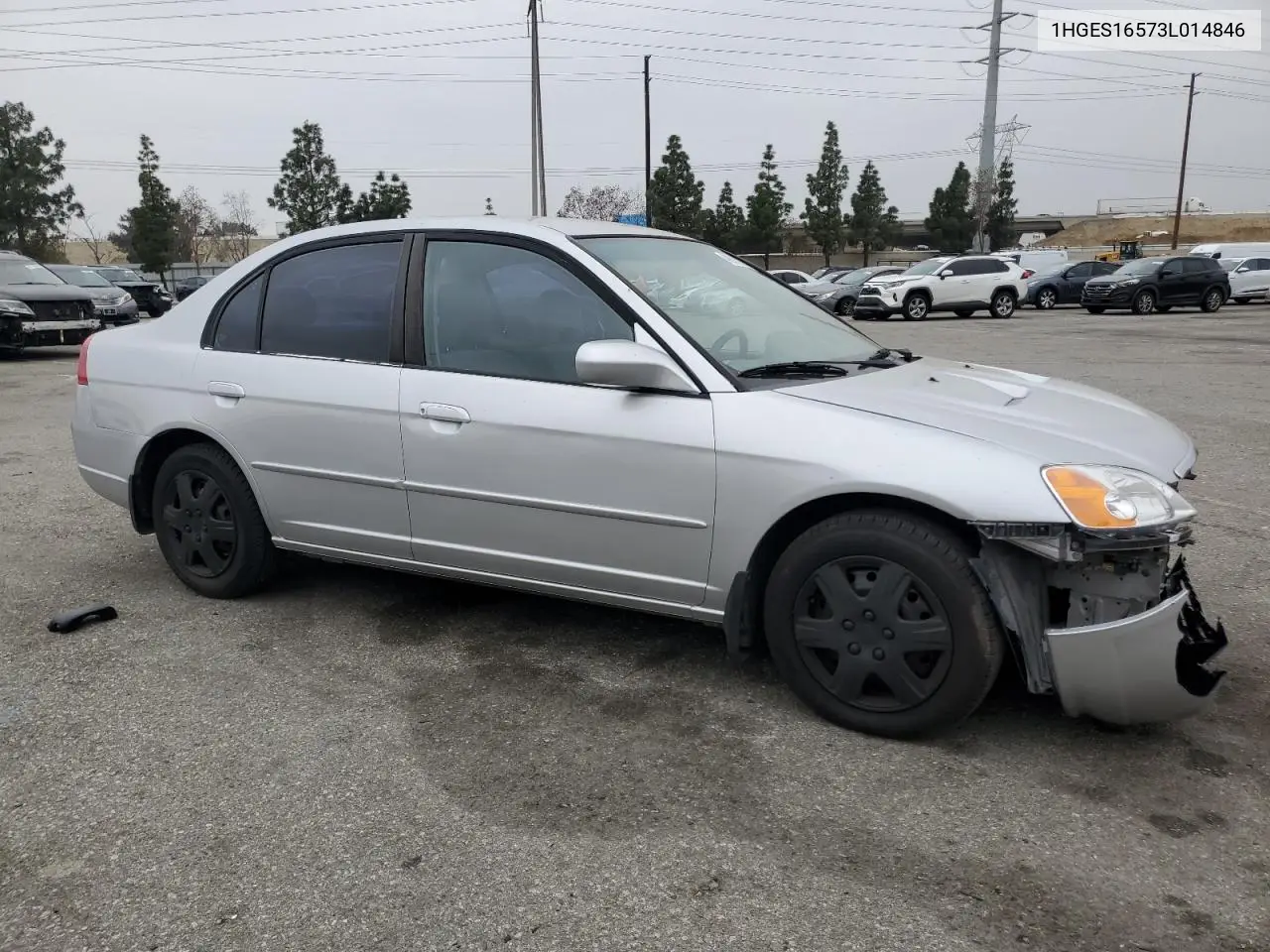 2003 Honda Civic Lx VIN: 1HGES16573L014846 Lot: 49913235