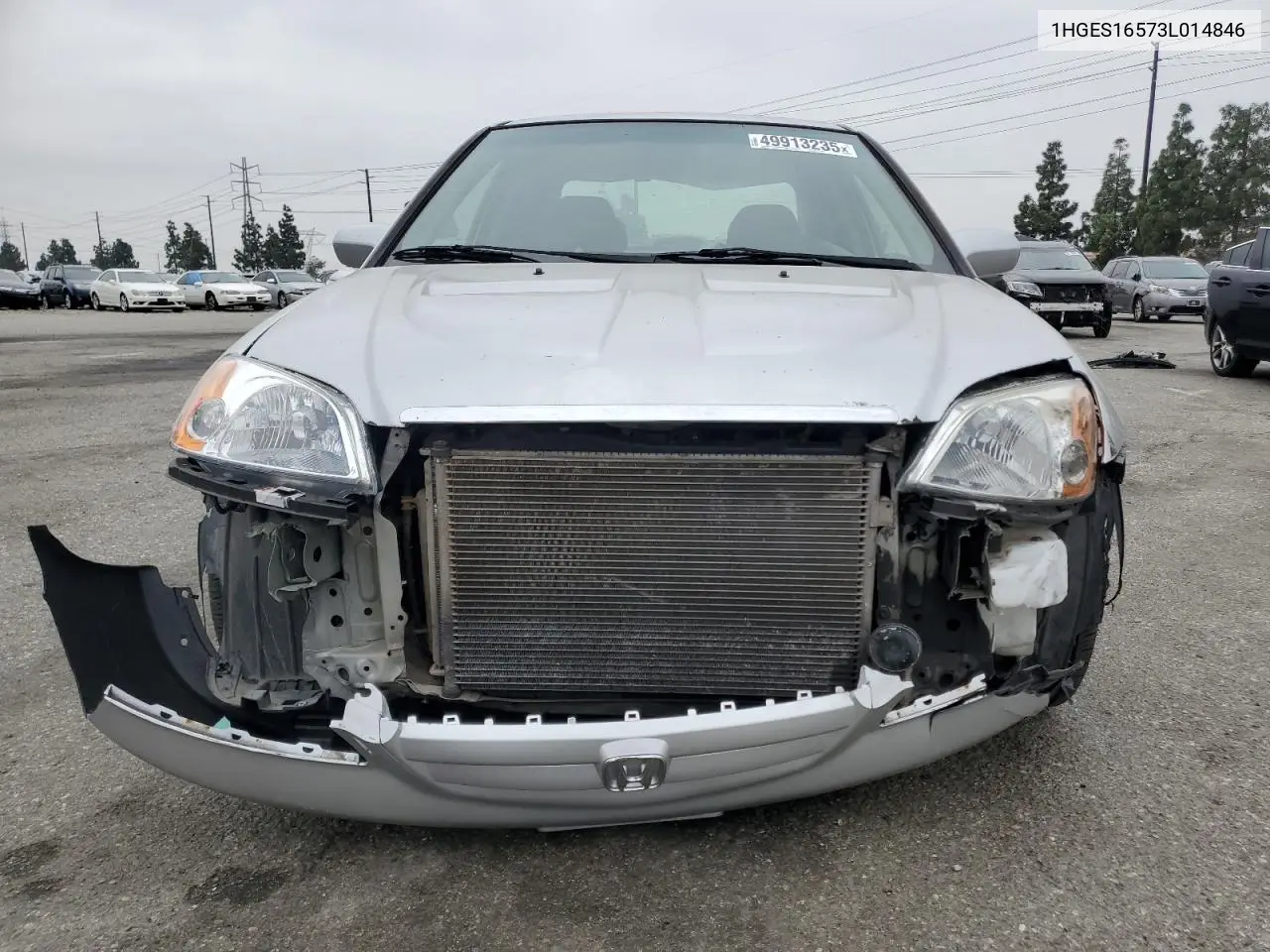 2003 Honda Civic Lx VIN: 1HGES16573L014846 Lot: 49913235