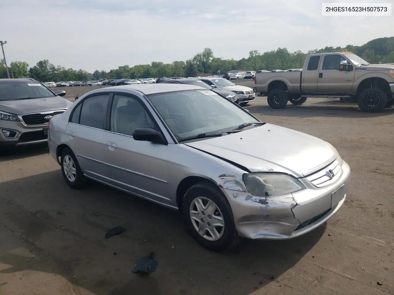 2003 Honda Civic Lx VIN: 2HGES16523H507573 Lot: 54683775