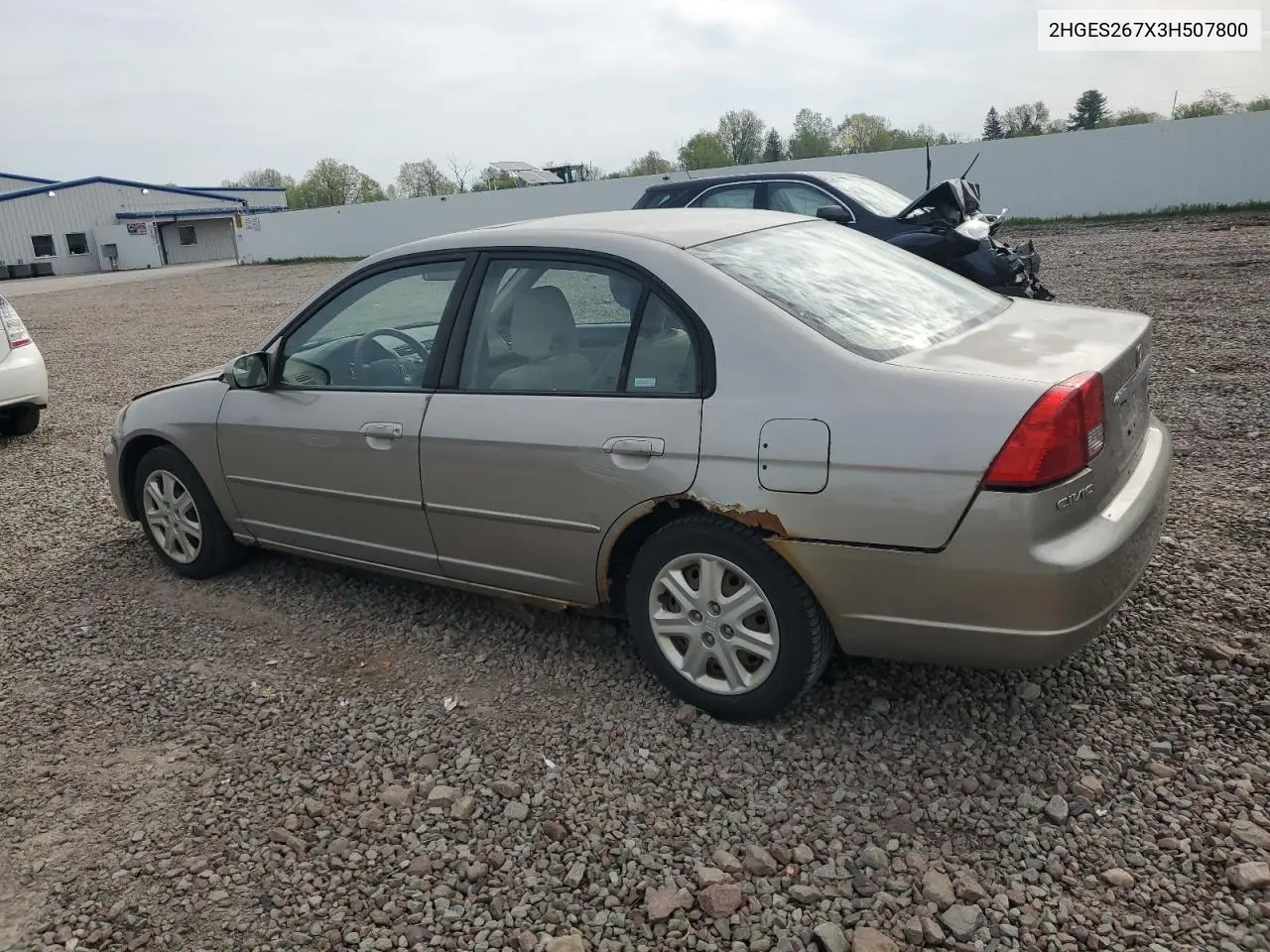 2003 Honda Civic Ex VIN: 2HGES267X3H507800 Lot: 56292535