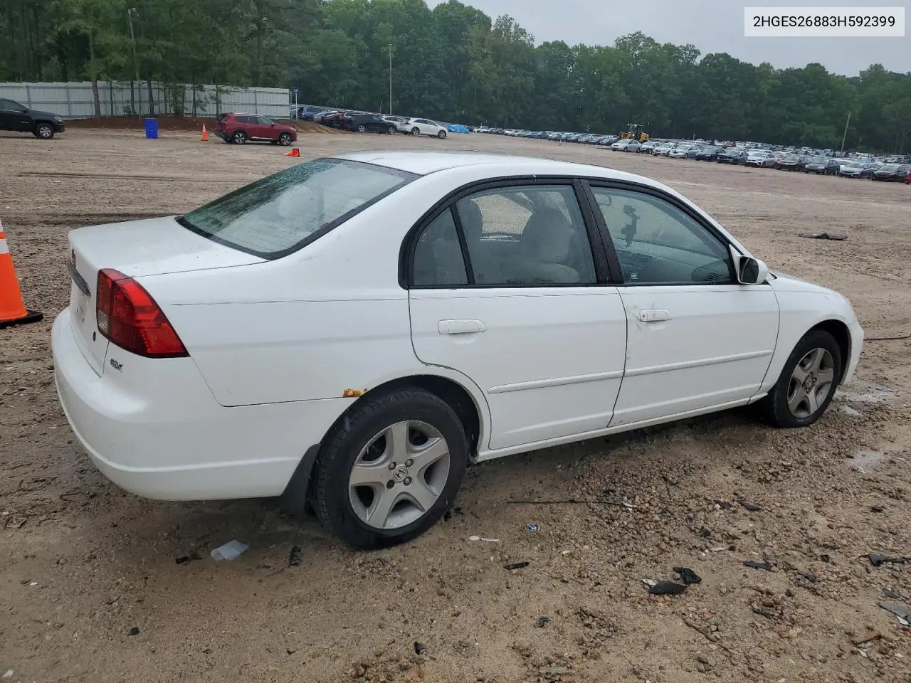 2003 Honda Civic Ex VIN: 2HGES26883H592399 Lot: 56403115