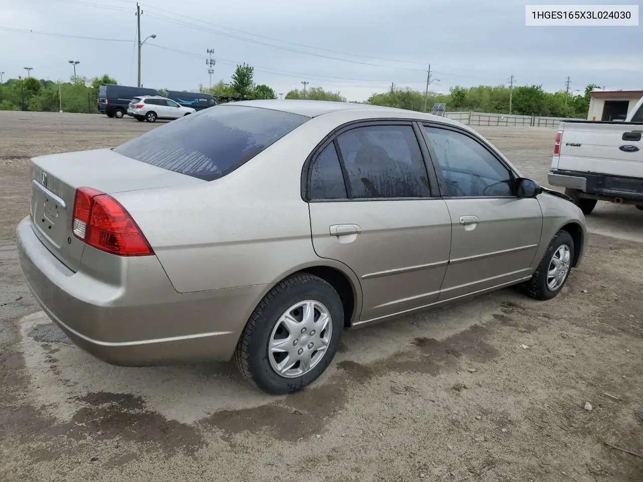 2003 Honda Civic Lx VIN: 1HGES165X3L024030 Lot: 56422125