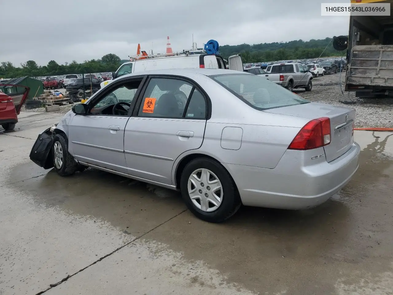 2003 Honda Civic Lx VIN: 1HGES15543L036966 Lot: 59678805