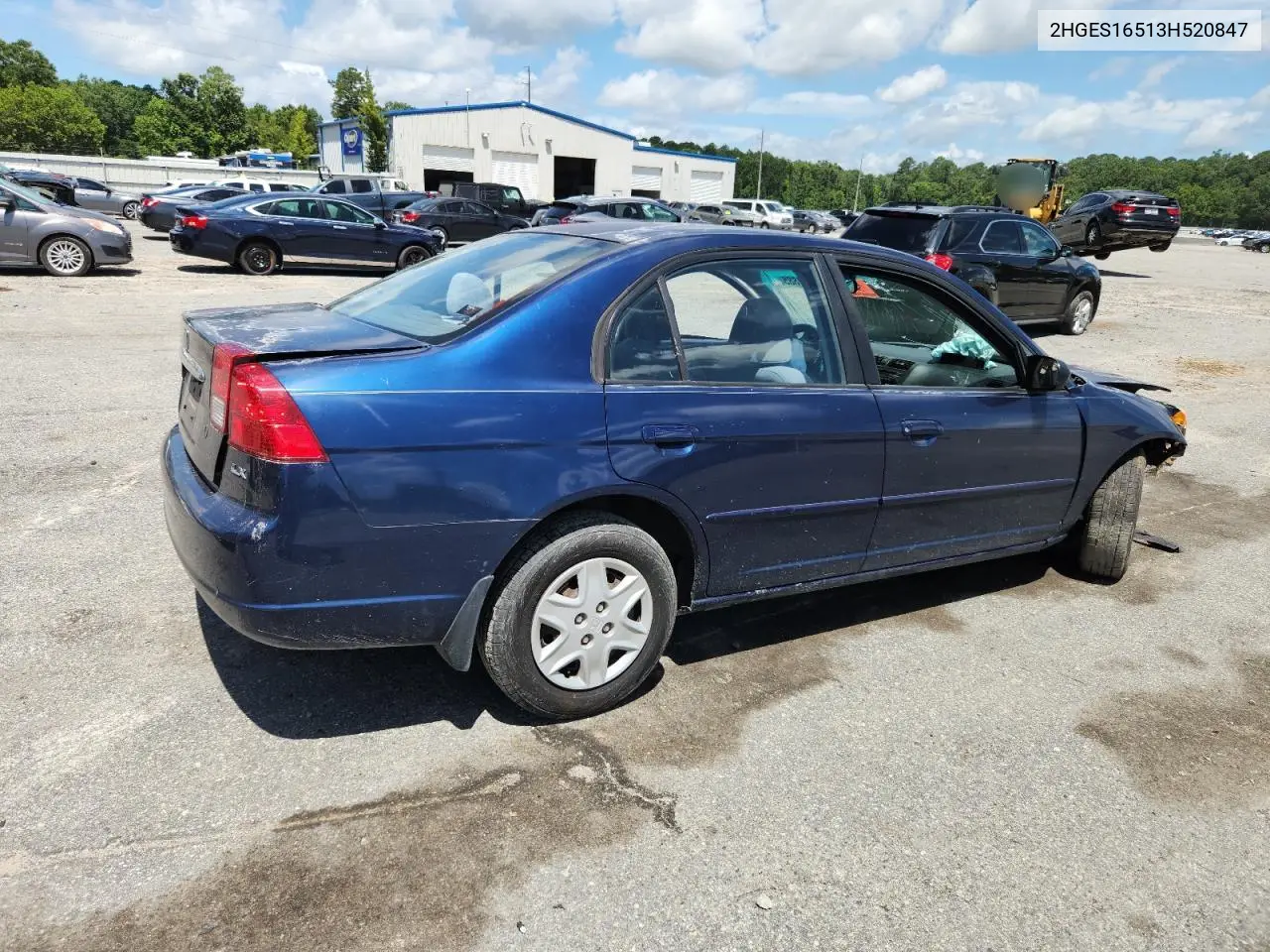 2003 Honda Civic Lx VIN: 2HGES16513H520847 Lot: 61230885