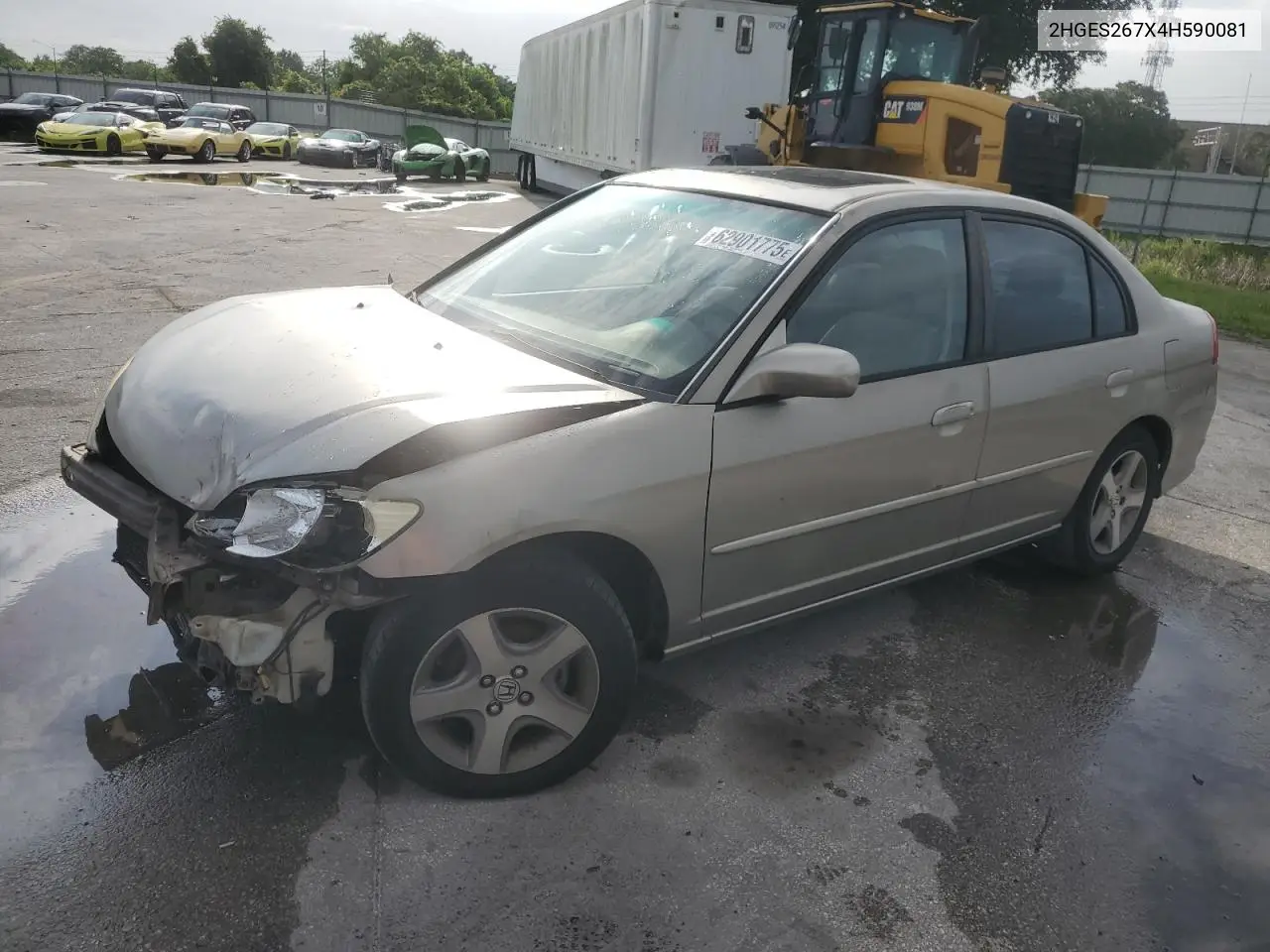 2003 Honda Civic Ex VIN: 2HGES267X4H590081 Lot: 62901775