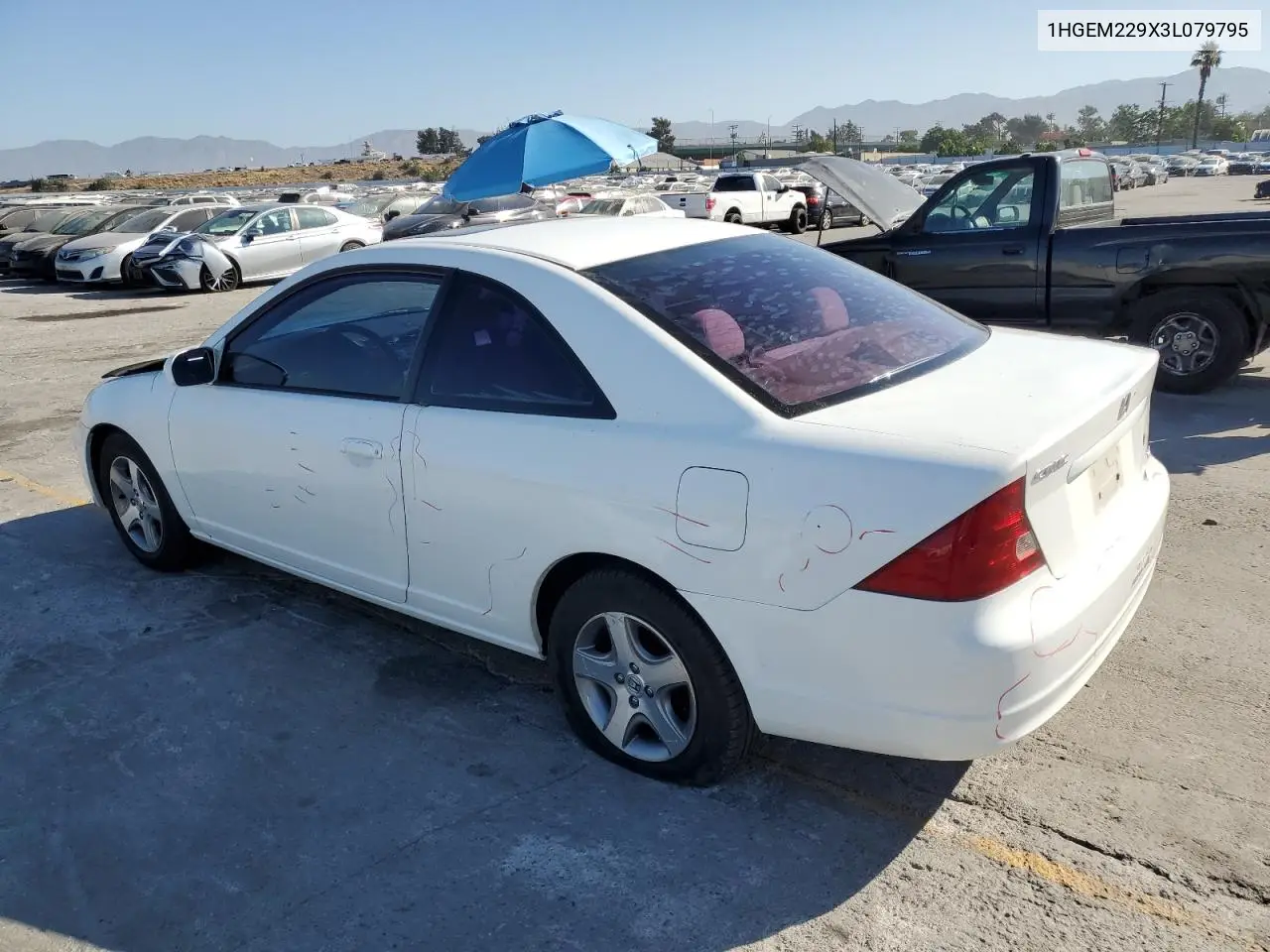 2003 Honda Civic Ex VIN: 1HGEM229X3L079795 Lot: 63042165