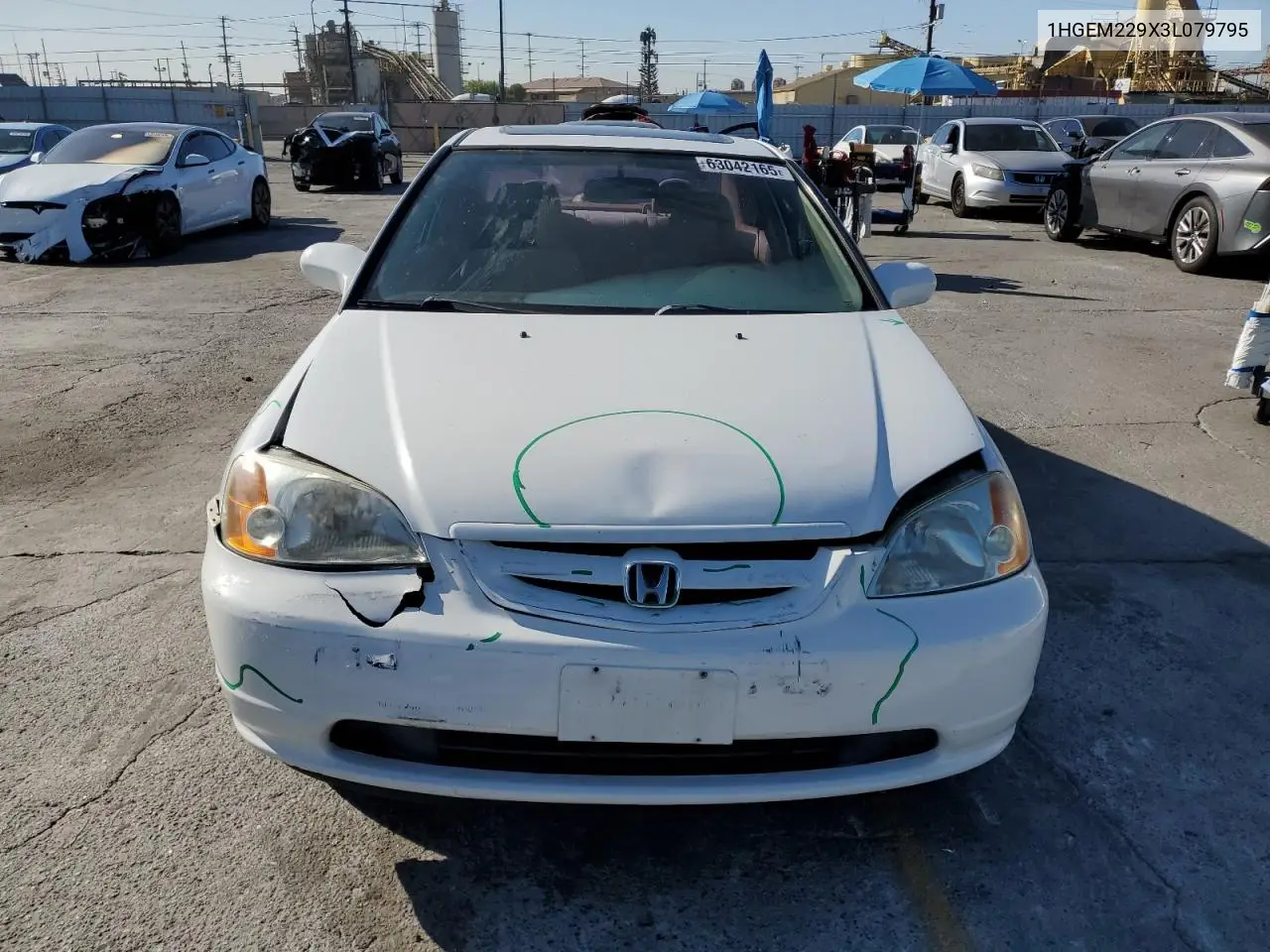 2003 Honda Civic Ex VIN: 1HGEM229X3L079795 Lot: 63042165