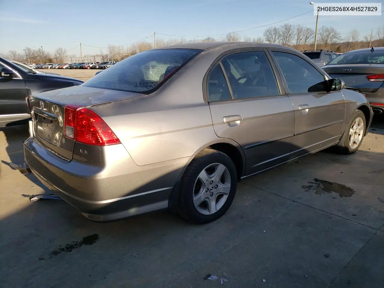 2004 Honda Civic Ex VIN: 2HGES268X4H527829 Lot: 44892005