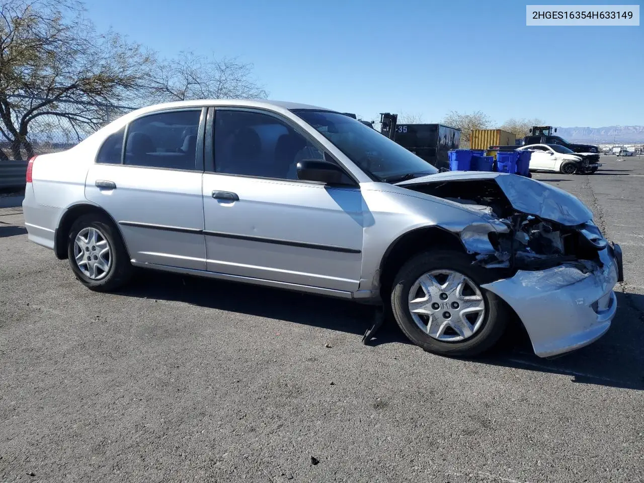 2004 Honda Civic Dx Vp VIN: 2HGES16354H633149 Lot: 45868795