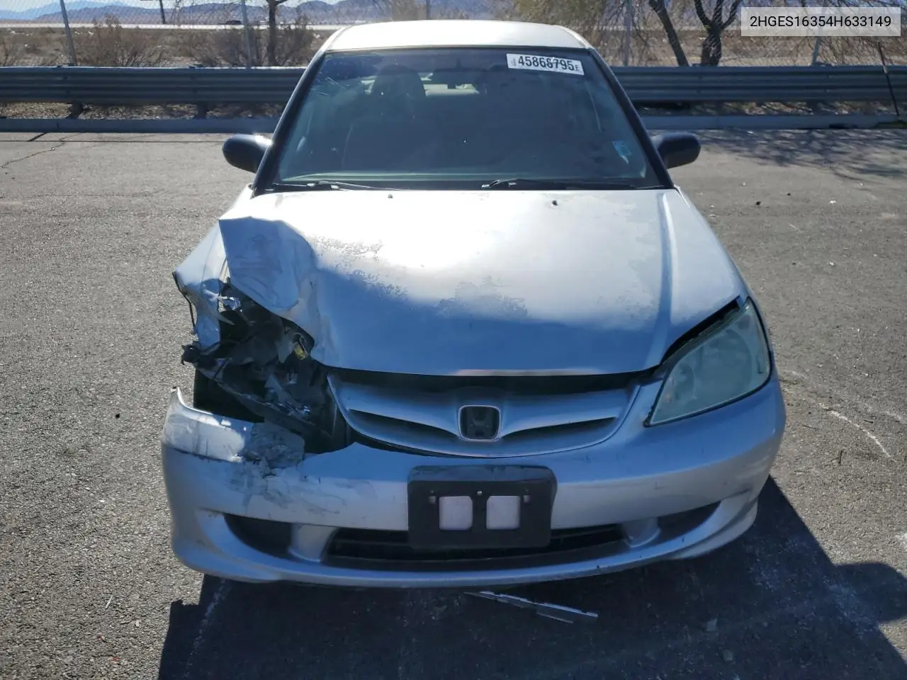 2004 Honda Civic Dx Vp VIN: 2HGES16354H633149 Lot: 45868795