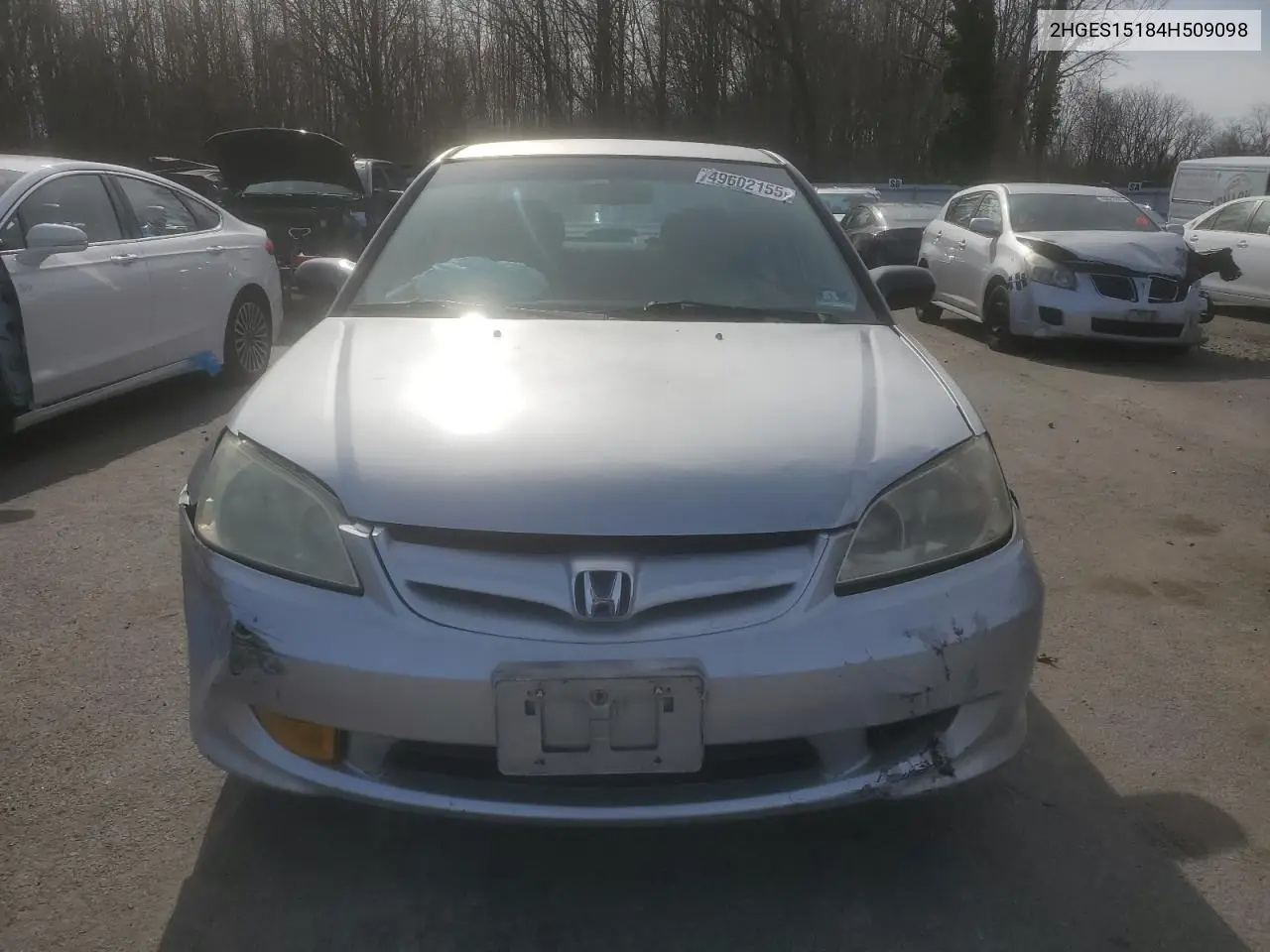 2004 Honda Civic Dx VIN: 2HGES15184H509098 Lot: 49602155