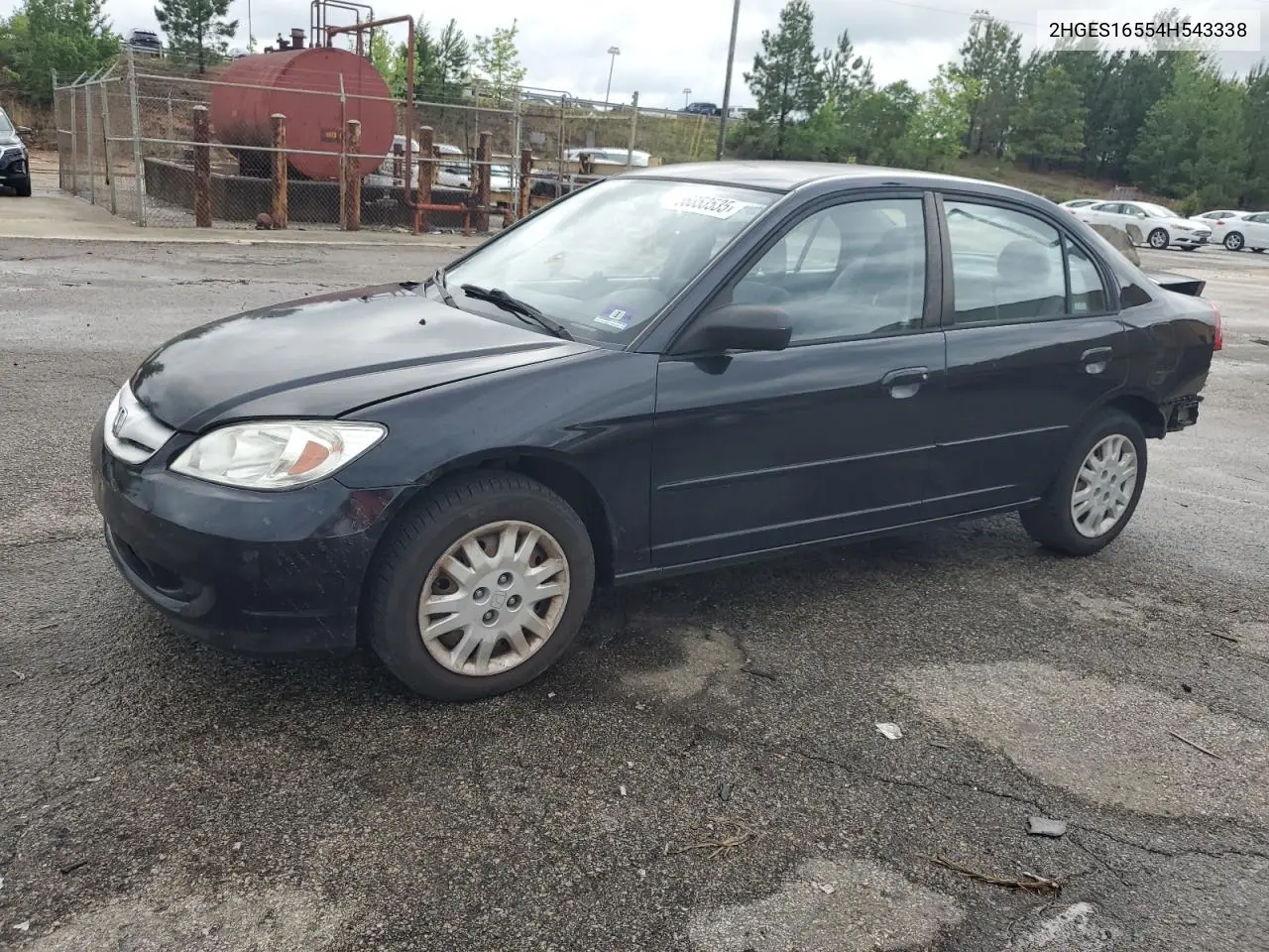 2004 Honda Civic Lx VIN: 2HGES16554H543338 Lot: 56353535