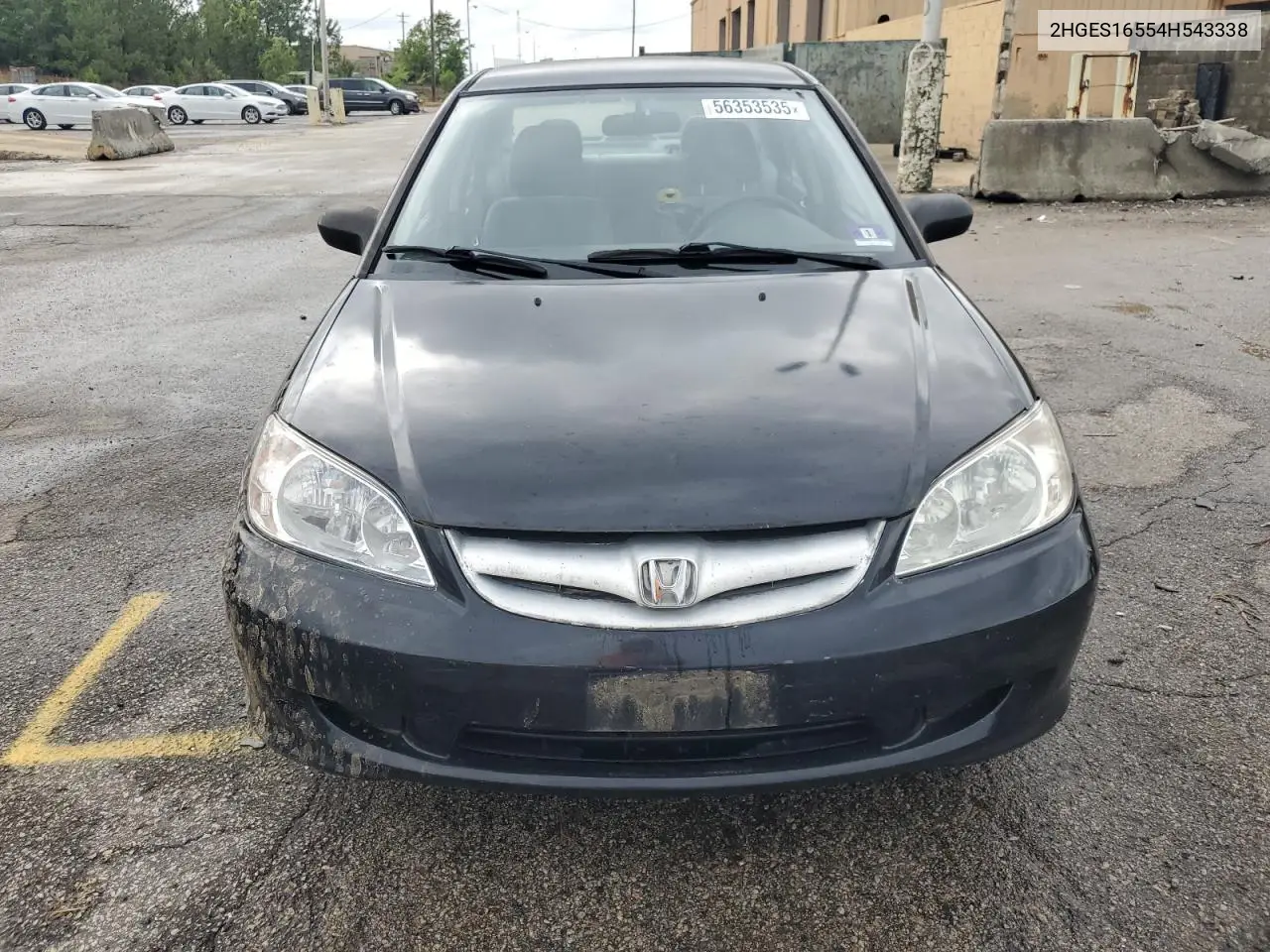 2004 Honda Civic Lx VIN: 2HGES16554H543338 Lot: 56353535