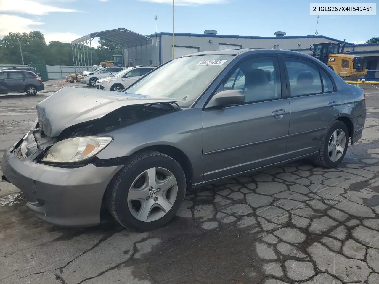 2004 Honda Civic Ex VIN: 2HGES267X4H549451 Lot: 56358865