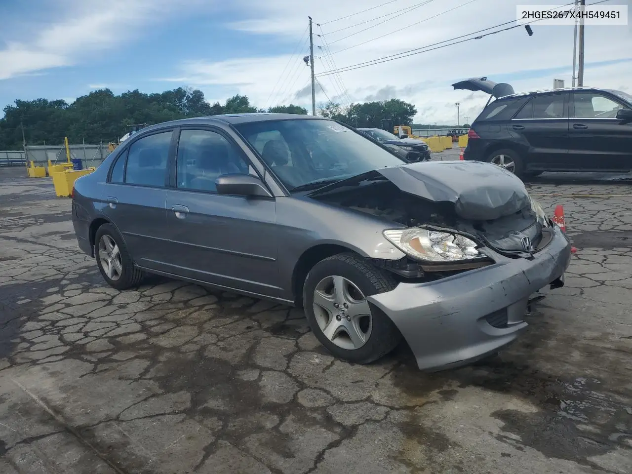 2004 Honda Civic Ex VIN: 2HGES267X4H549451 Lot: 56358865